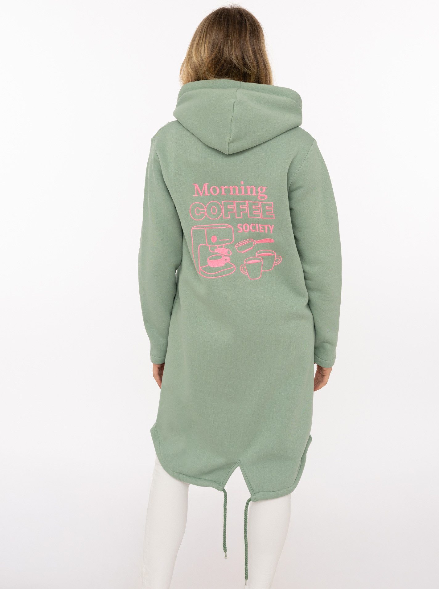 Zwillingsherz Kurzmantel "Morning Coffee" große Stickerei hinten, Taschen, günstig online kaufen