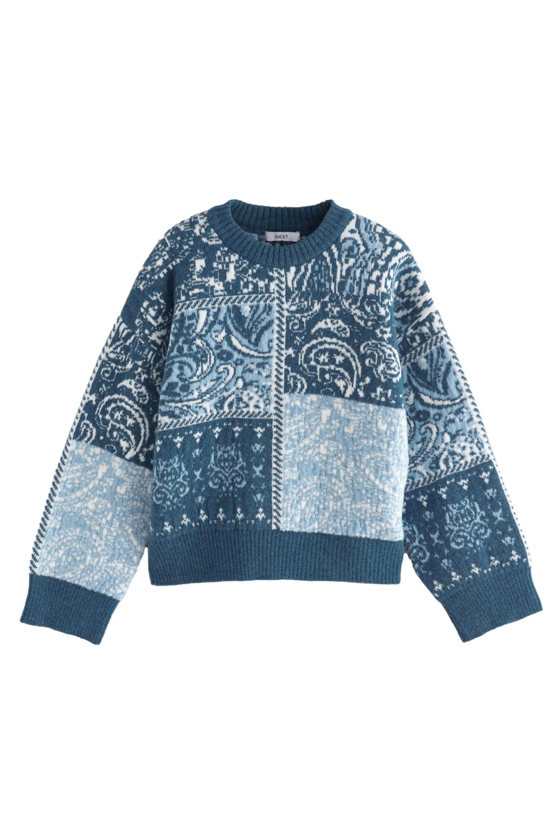 Jacquardpullover Strickpullover mit Paisley-Jacquardmuster