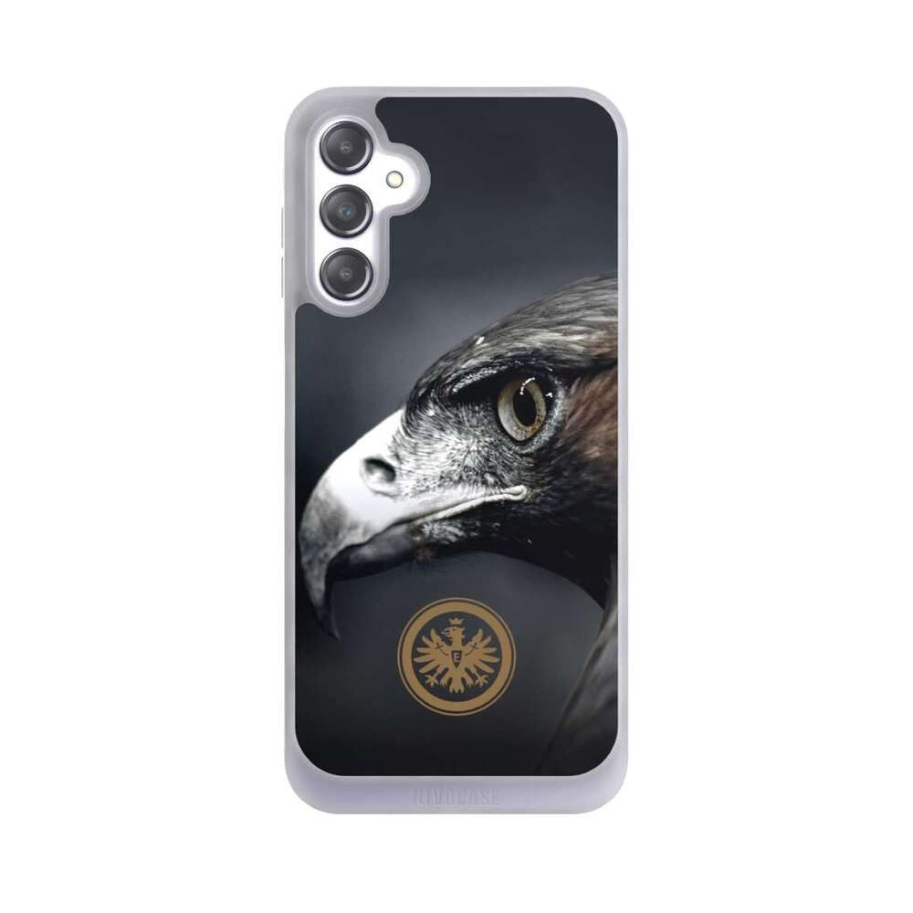 NIVOCASE Handyhülle Eintracht Frankfurt Offizielles Lizenzprodukt Adler, Samsung Galaxy A14 5G Handyhülle Hülle NIVOpure Case Frozen
