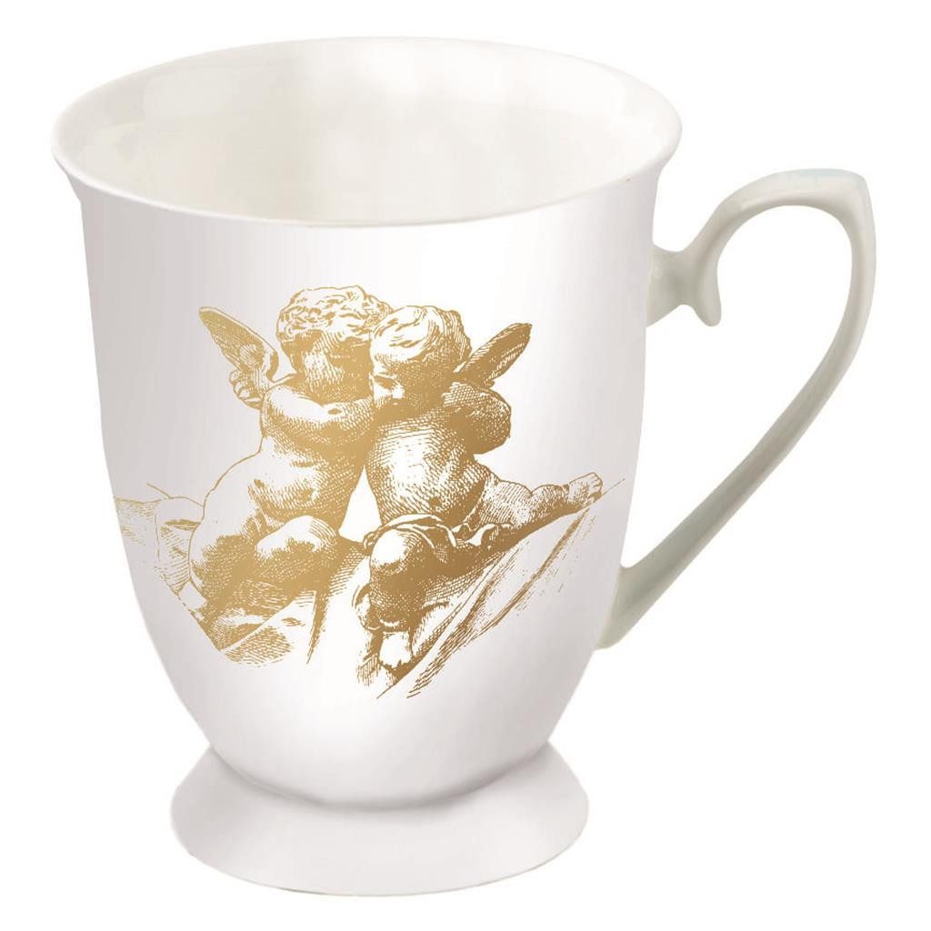 Ambiente® Papierserviette Weihnachten - Becher – Mug 0,25 L - Fine Bone China - Format: Ø 7,5