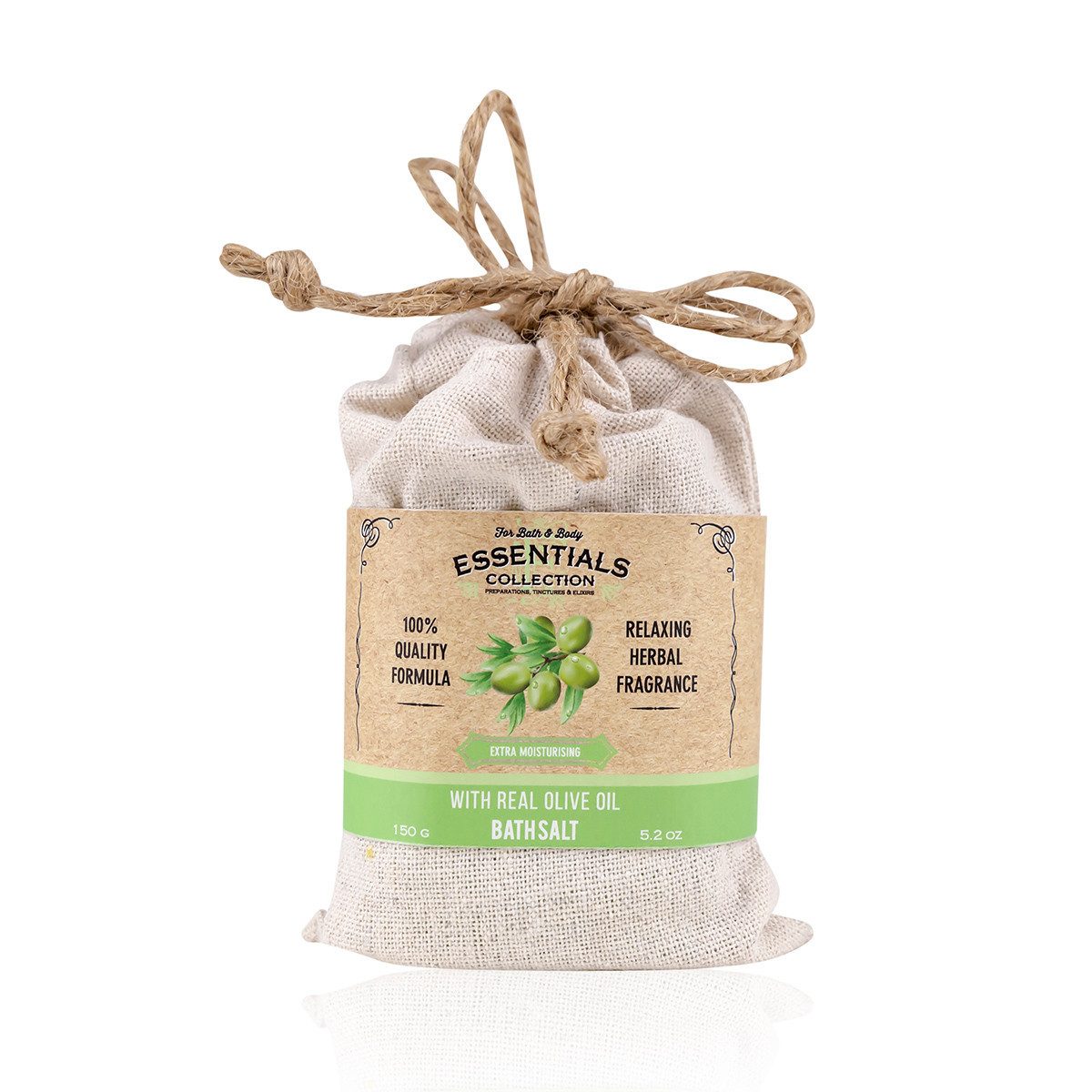 ACCENTRA Badezusatz Olivenöl, 1-tlg., Badesalz im Leinensäckchen 150 g