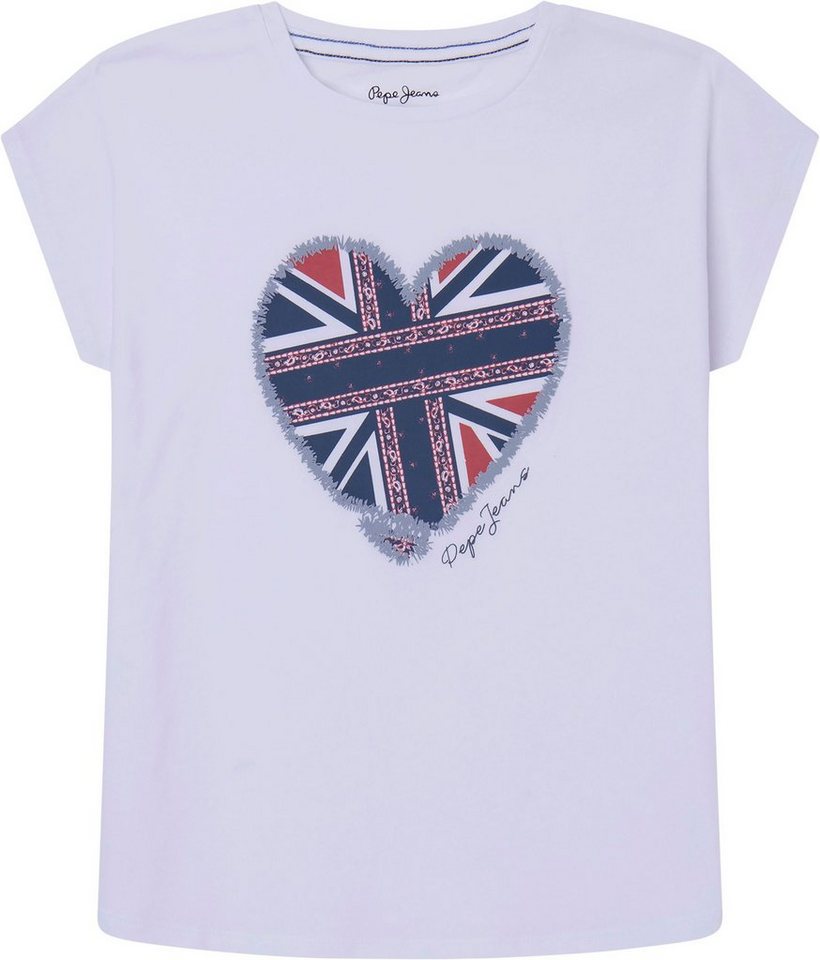 Pepe Jeans Rundhalsshirt PRUDENCE mit Herzprint