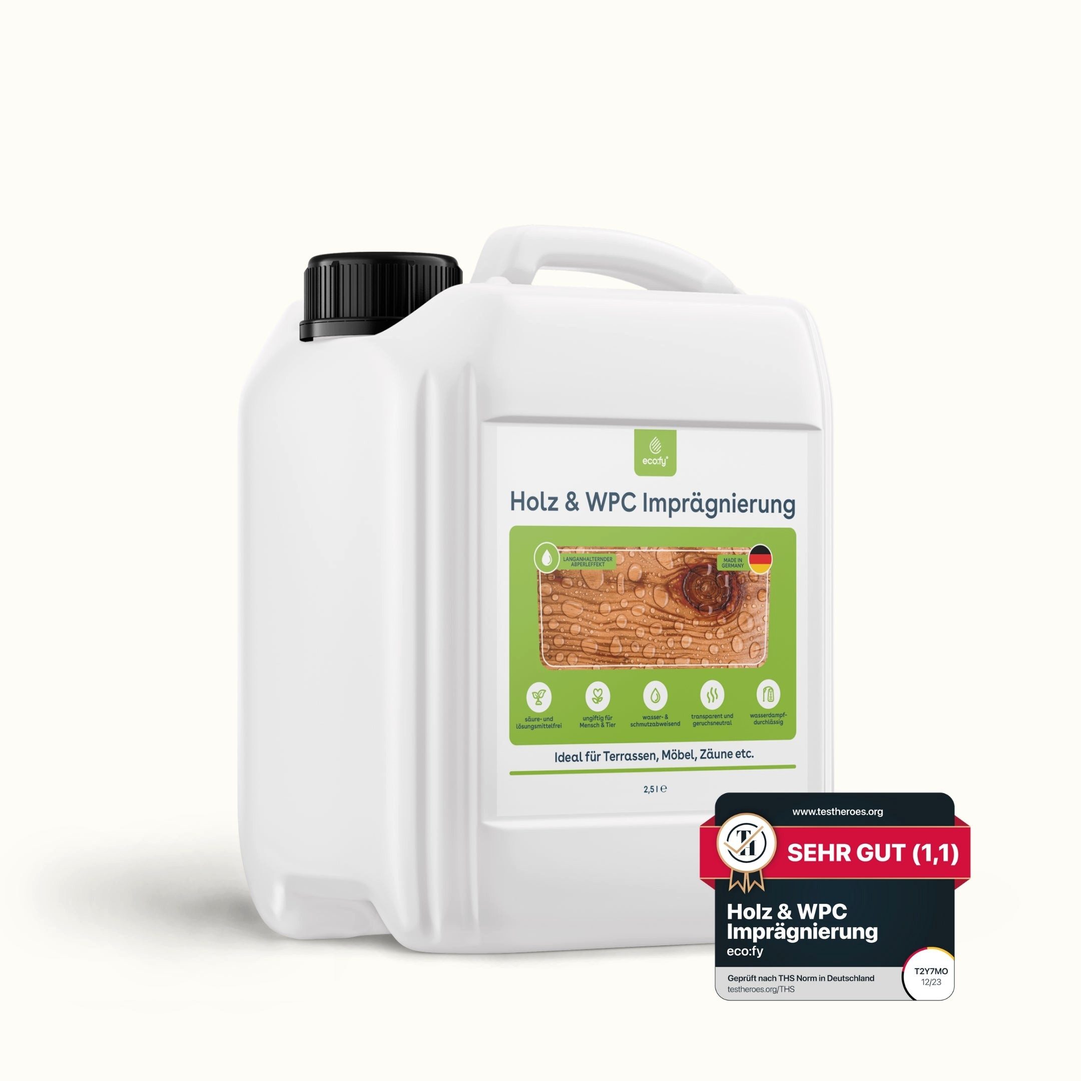 eco:fy Holz- & WPC-Imprägnierung Imprägnierspray (1 St), Ein nachhaltiger Abperleffekt für Ihr Holz