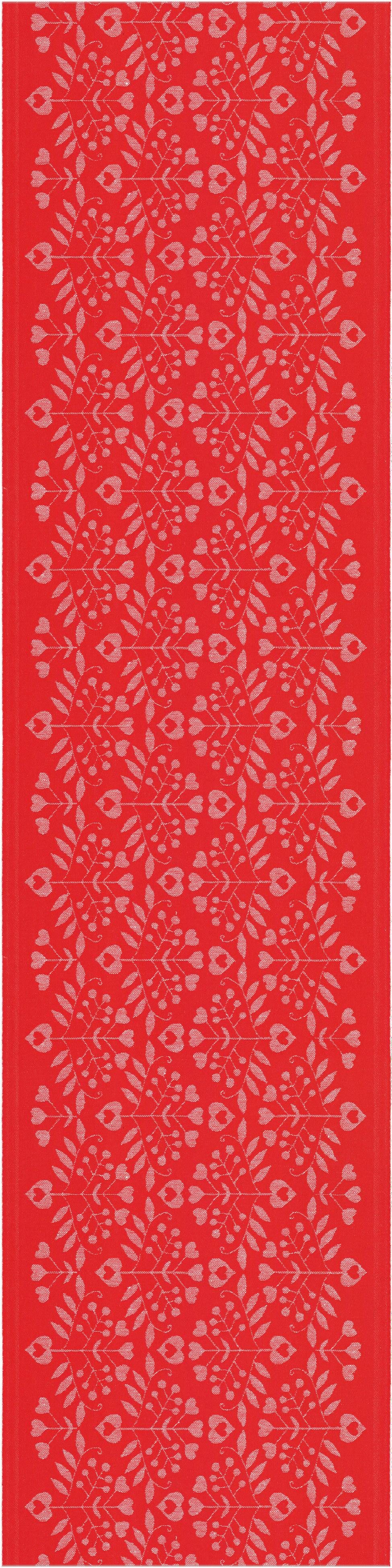 EKELUND MASTER WEAVERS 1692 Tischläufer Tischläufer Julhjärtan 380 35x140 cm, gewebt