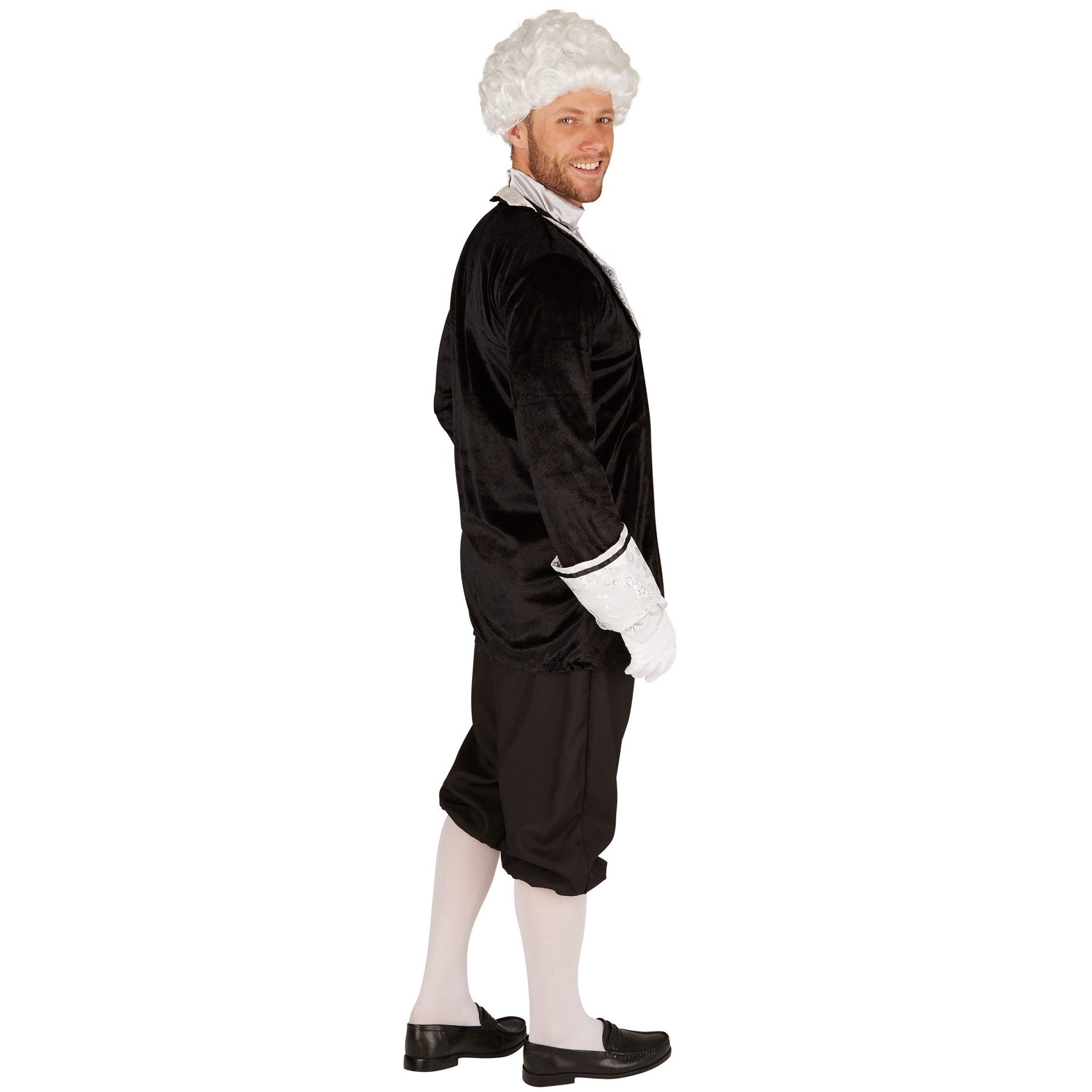 dressforfun Kostüm Adeliger, auch Edelmann, in der Farbe schwarz, Gr. L, Bequeme Hose, Wundervolle Jacke, Edles Oberteil, Inkl. Strümpfe und Taillentuch