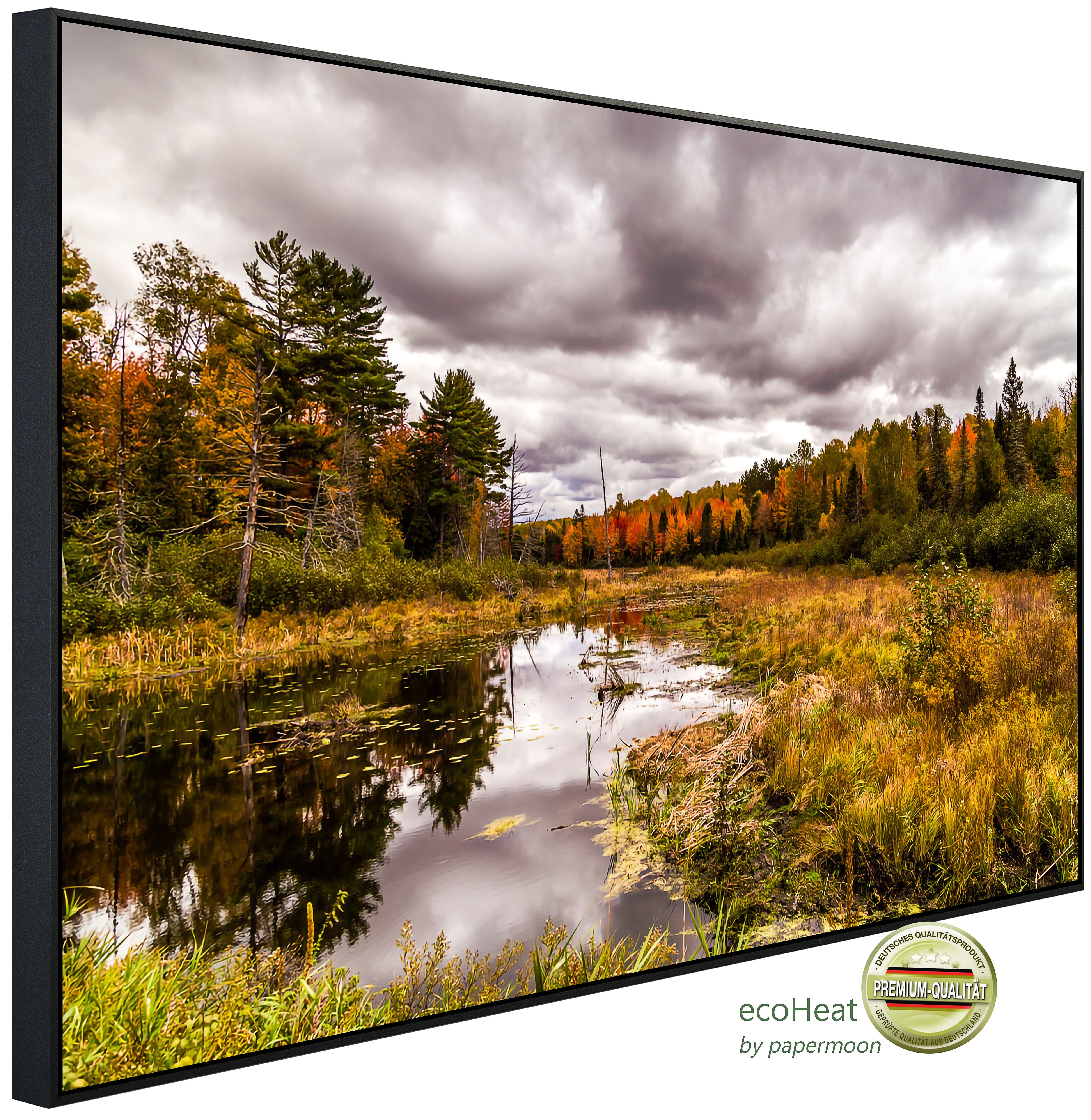 Papermoon Infrarotheizung INFRAROT-BILD-HEIZUNG, Fluss, TÜV-Rheinland/GS zertifiziert, angenehme Strahlungswärme