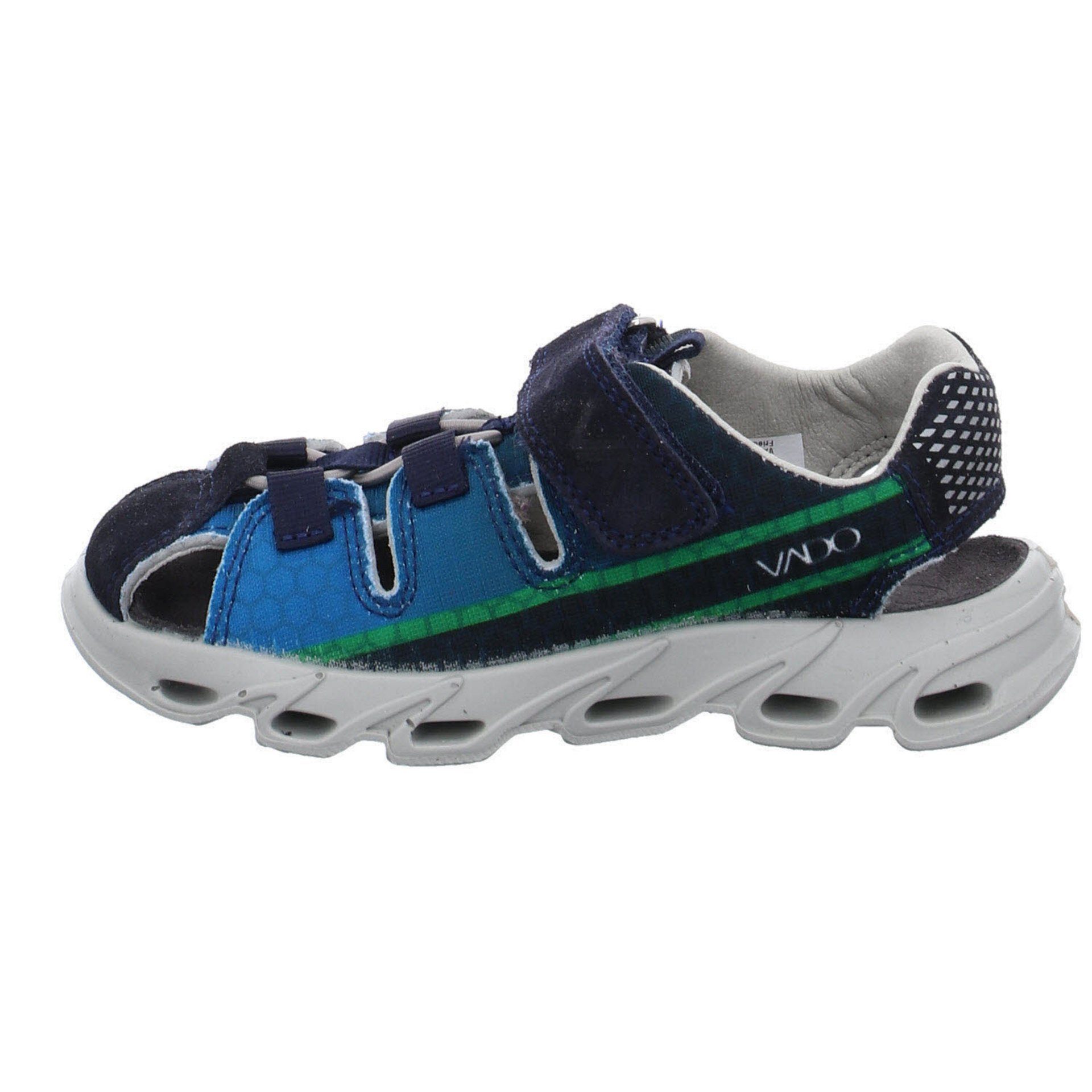 Sandale Vado Jungen Blau Textil Schuhe Kinderschuhe Sandale Sandalen Box