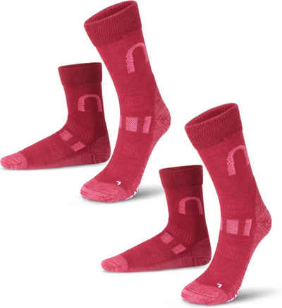 normani Wandersocken 2 Paar Merinowollsocken Wander- und Trekkingsocken (Set, 2 Paar) hochwertige Merinowolle