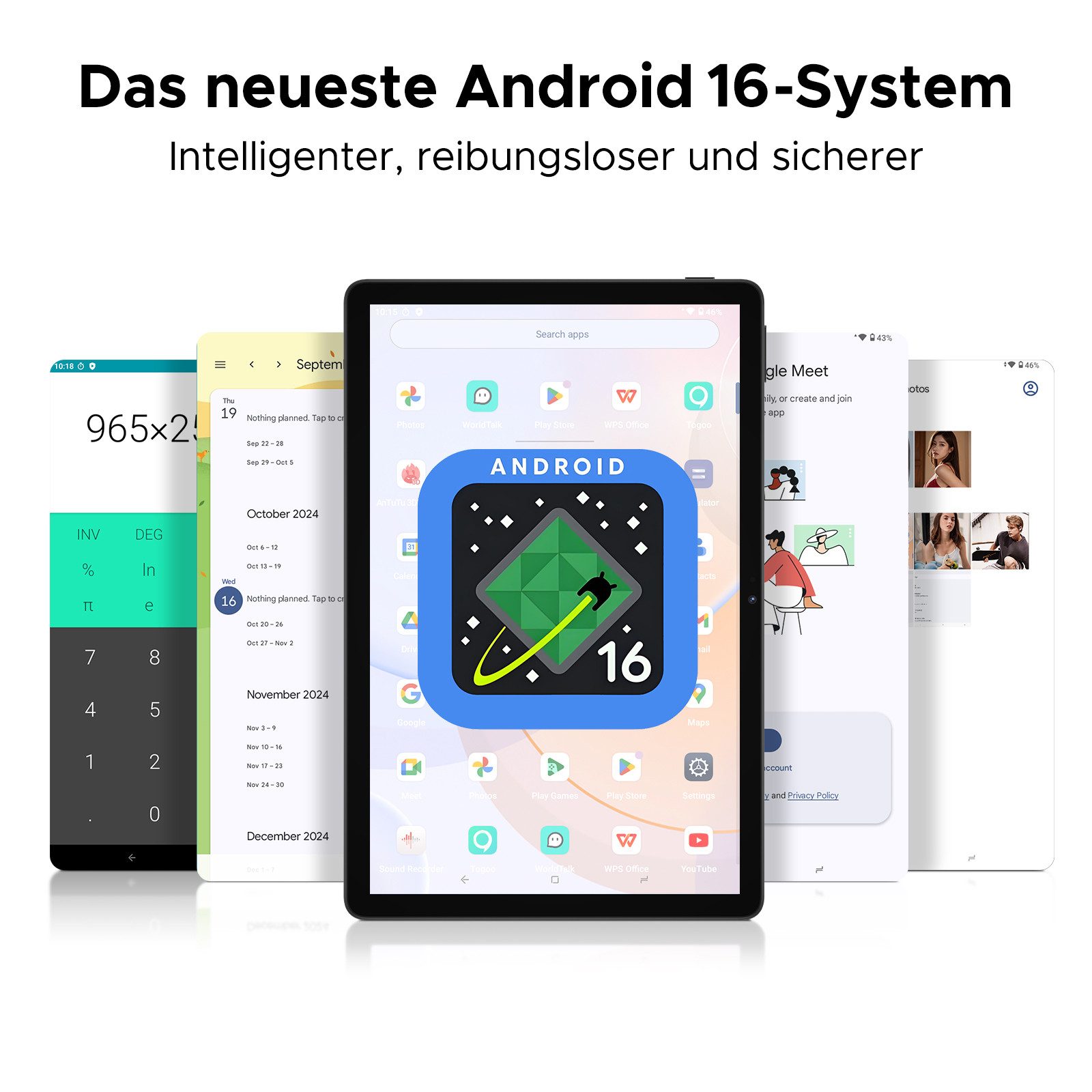 DOOGEE U11 kinder Tablet mit Tastatur, Stift, Maus, 11 Zoll,128GB, 8580mAh Tablet (11", 128 GB, Android 16, 16 GB RAM (4 GB + 12 GB erweiterbar),Octa-Core,90 Hz,13MP,5G WIFI)