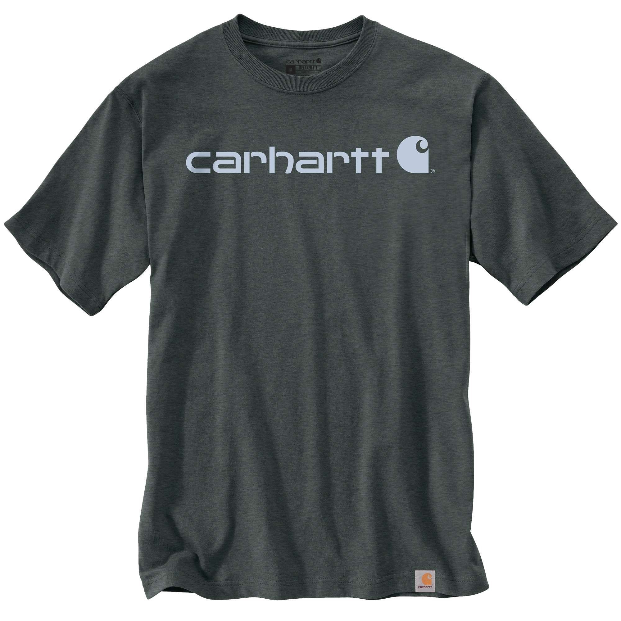 Carhartt T-Shirt Carhartt Herren T-Shirt Relaxed Fit Heavyweight Short-Sleeve Logo Graphic Adult elm heather