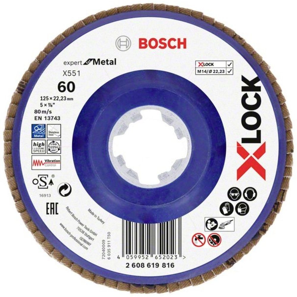 Bosch Professional Schleifscheibe Durchmesser Accessories Fächerschleifscheibe 2608619816 Bosch X551 125