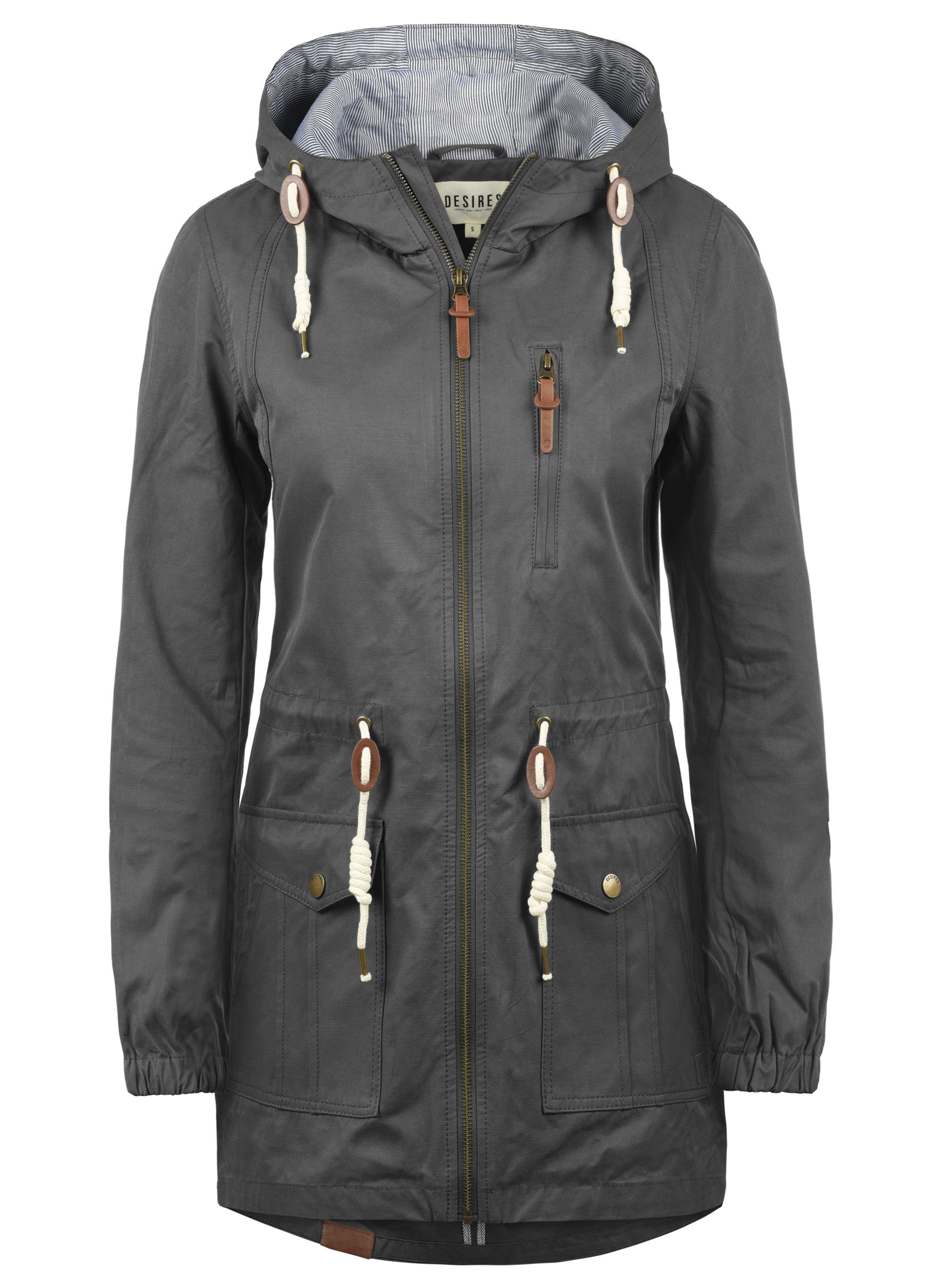 (2890) Parka Dark Kapuze mit Grey DESIRES Übergangsjacke Inata