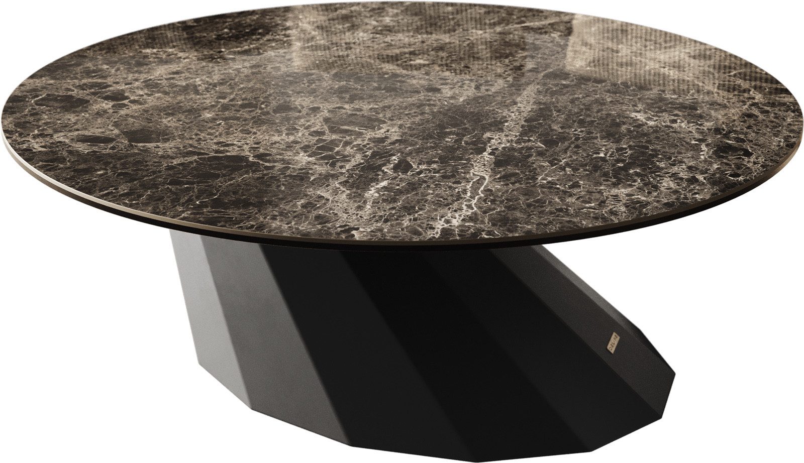 DELIFE Couchtisch Edge, Rund 90x90 cm günstig online kaufen