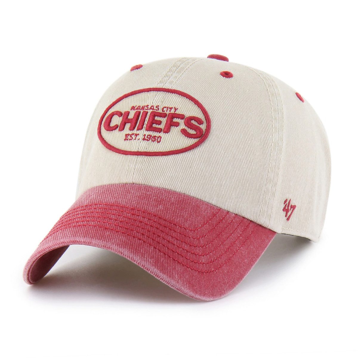 '47 Brand Baseball Cap Kansas City Chiefs Clean Up (1-St., kein Set)