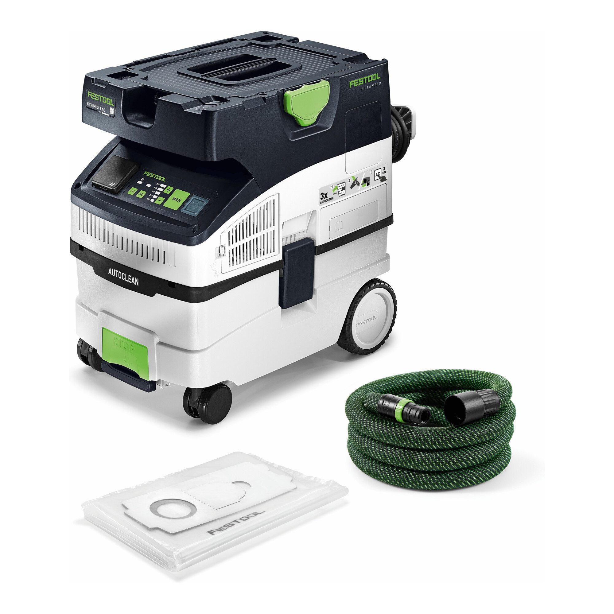 FESTOOL Absauganlage Festool Absaugmobil CLEANTEC CTH MIDI I AC, 350 – 1200 W, 3700 l/min