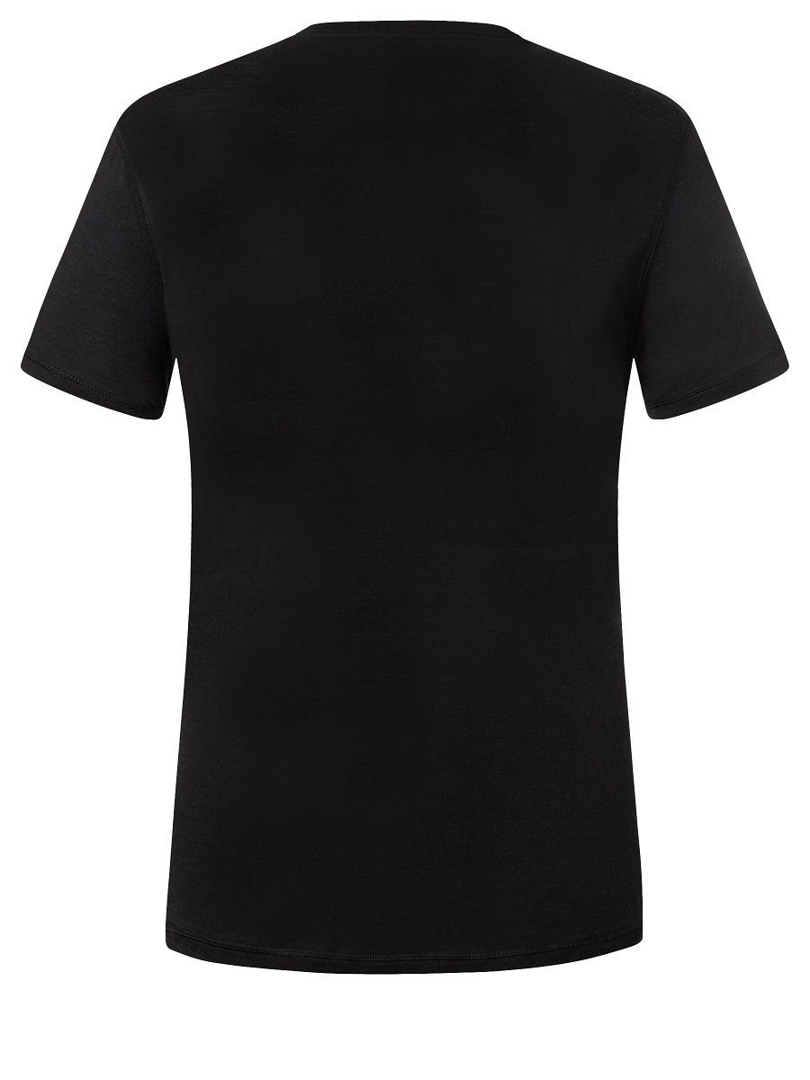 Merino T-Shirt SUPER.NATURAL Funktionsshirt SIERRA140 Merino-Materialmix M Jet TEE Black funktioneller