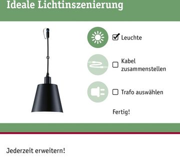 Paulmann LED Pendelleuchte Outdoor Plug & Shine Kofia E14 24V 3000K 2W, LED fest integriert, Warmweiß, E14, IP44, warmweiß