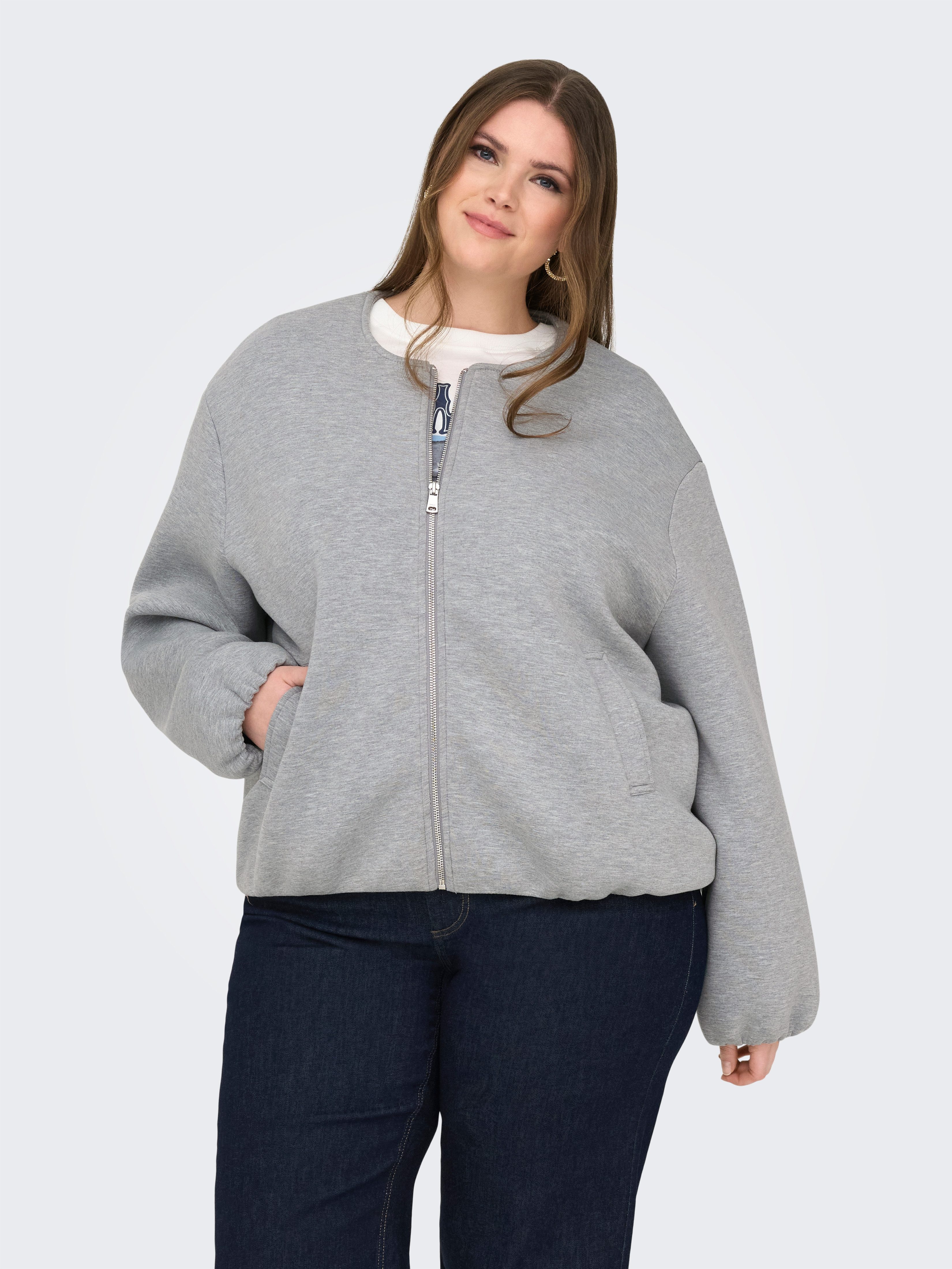 ONLY CARMAKOMA Blouson CARELLIE SCUBA LIFE JACKET OTW NOOS Materialmix, wei günstig online kaufen