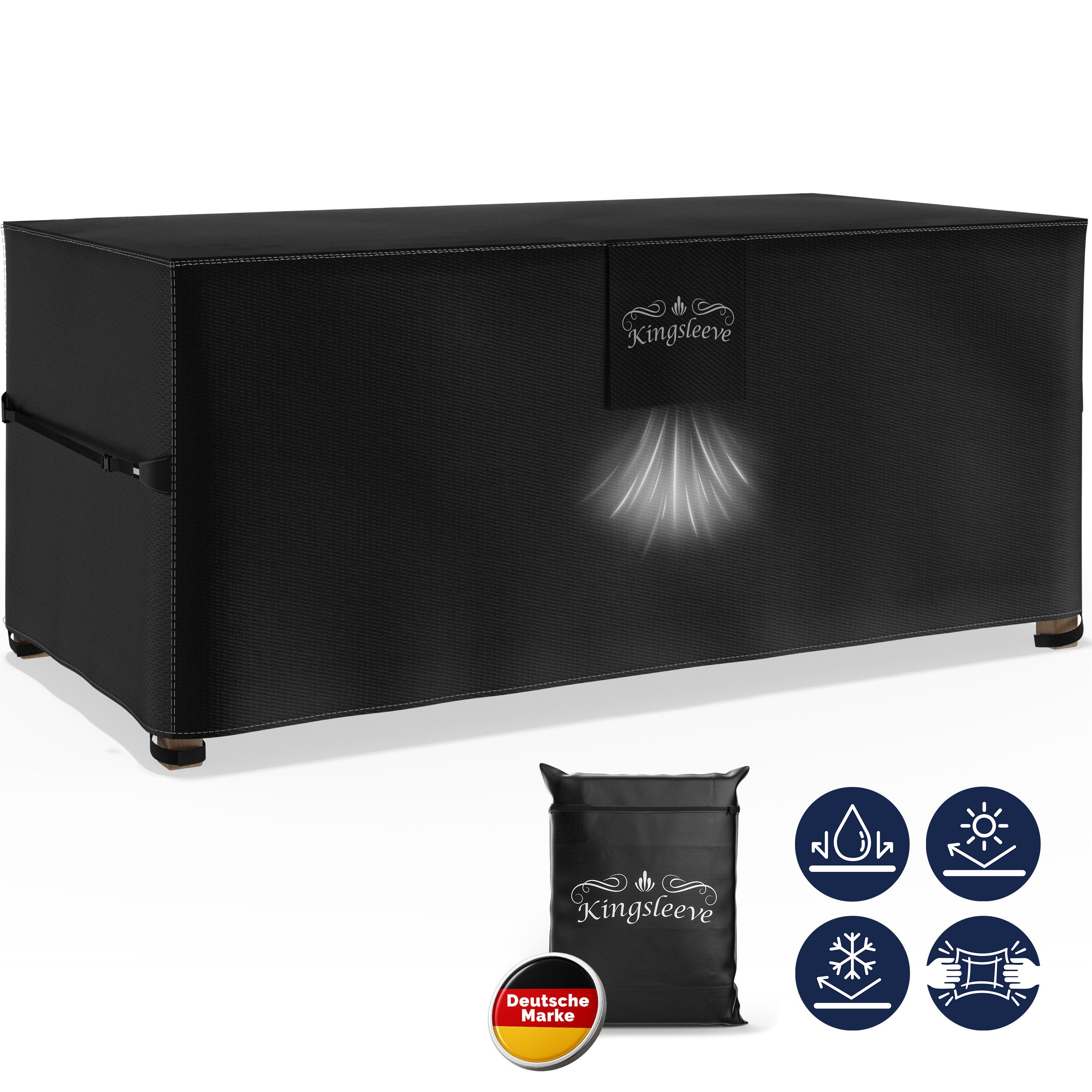 Kingsleeve Gartenmöbel-Schutzhülle, Winterfest Wasserdicht Abdeckplane Gartenmöbel Biertisch 180x90x74cm