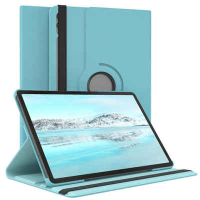 EAZY CASE Tablet-Hülle Rotation Case für Galaxy Tab S9 FE+ Rotationcase 12,4 Zoll, Schutzasche für Tablets Flipcase Hülle Kratzschutz Displayschutz Blau