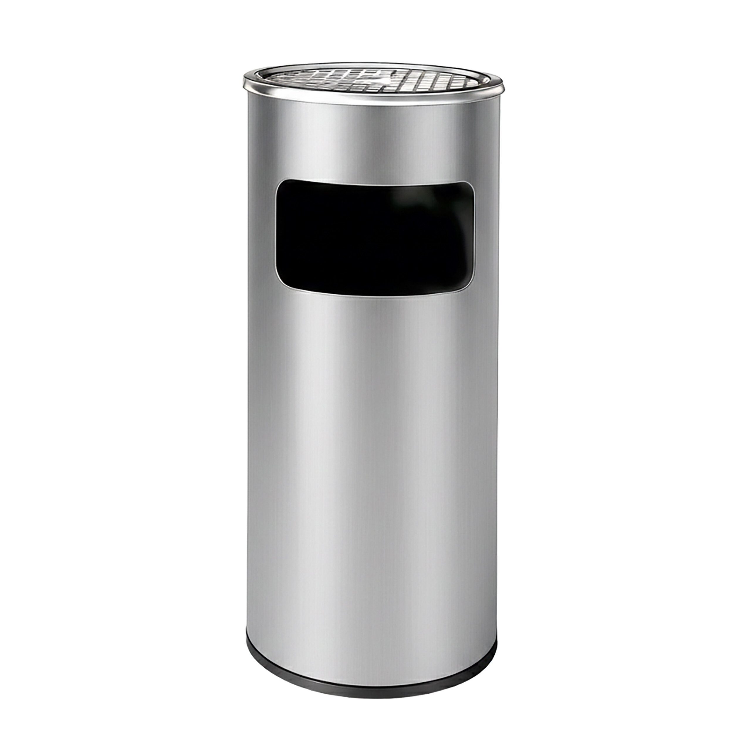 relaxdays Aschenbecher Standaschenbecher mit Inneneimer 30 l, silber