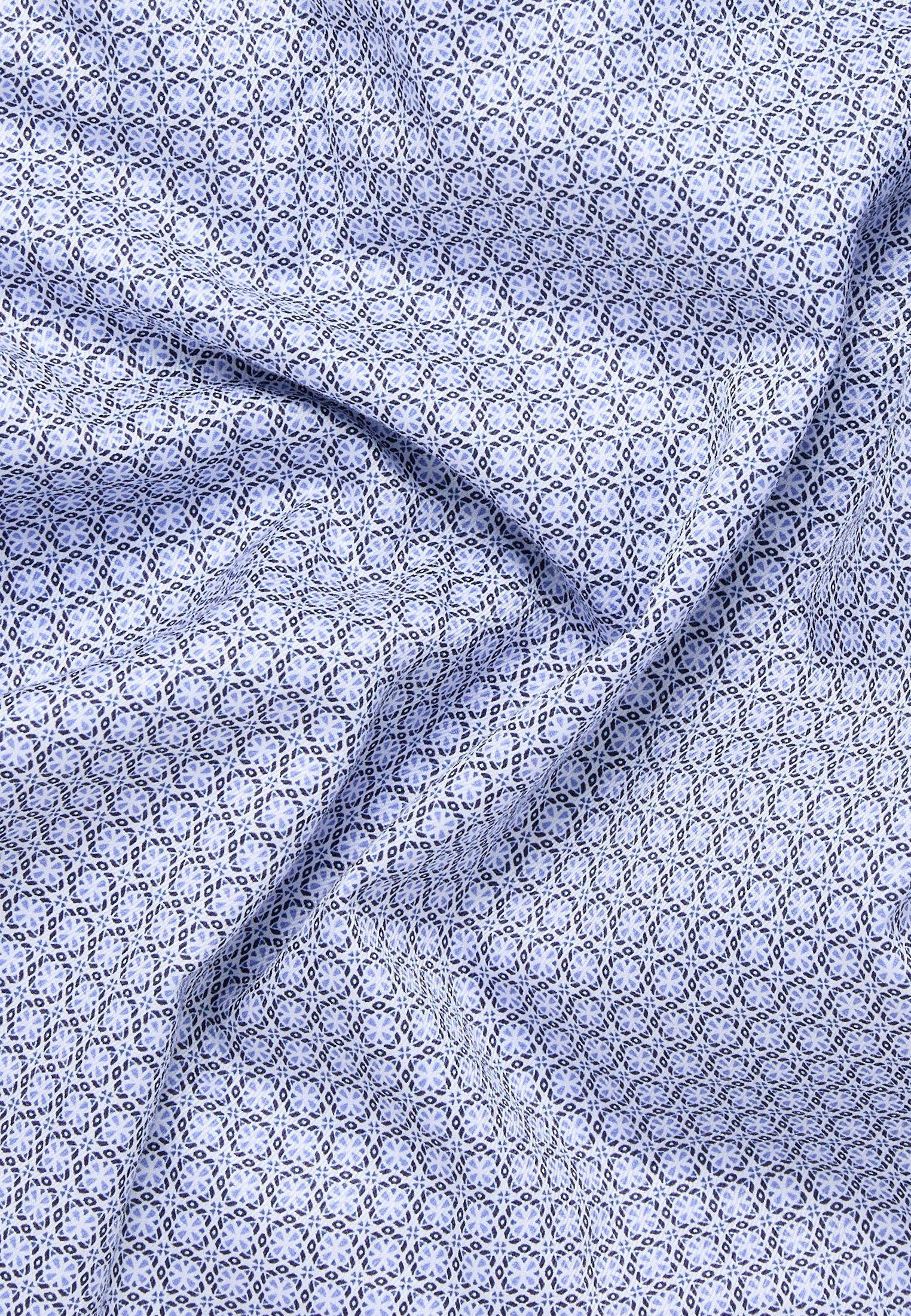 COMFORT Eterna FIT blau Langarmhemd