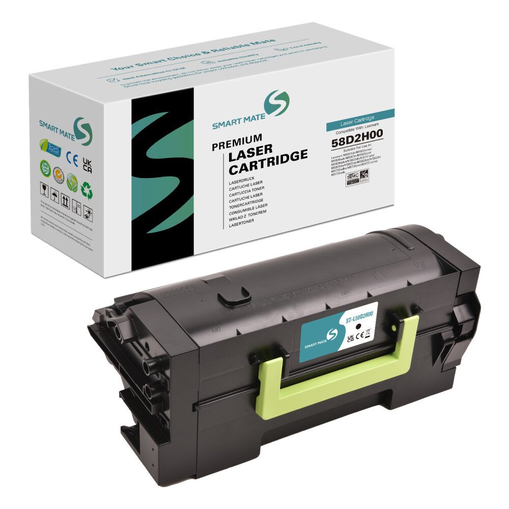 SmartMate Tonerpatrone SmartMate wiederaufbereitete toner Lexmark 58D2H00, (1-St)