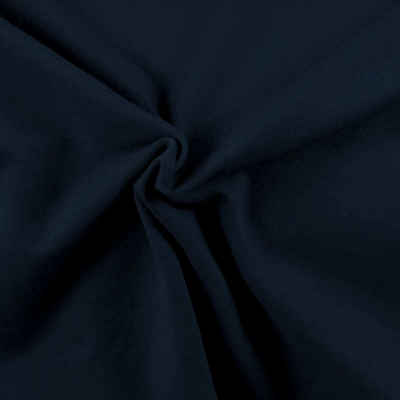 maDDma Stoff 0,5m Meterware Jersey Stoff Uni für Freizeitkleidung ca. 148cm breit, marineblau