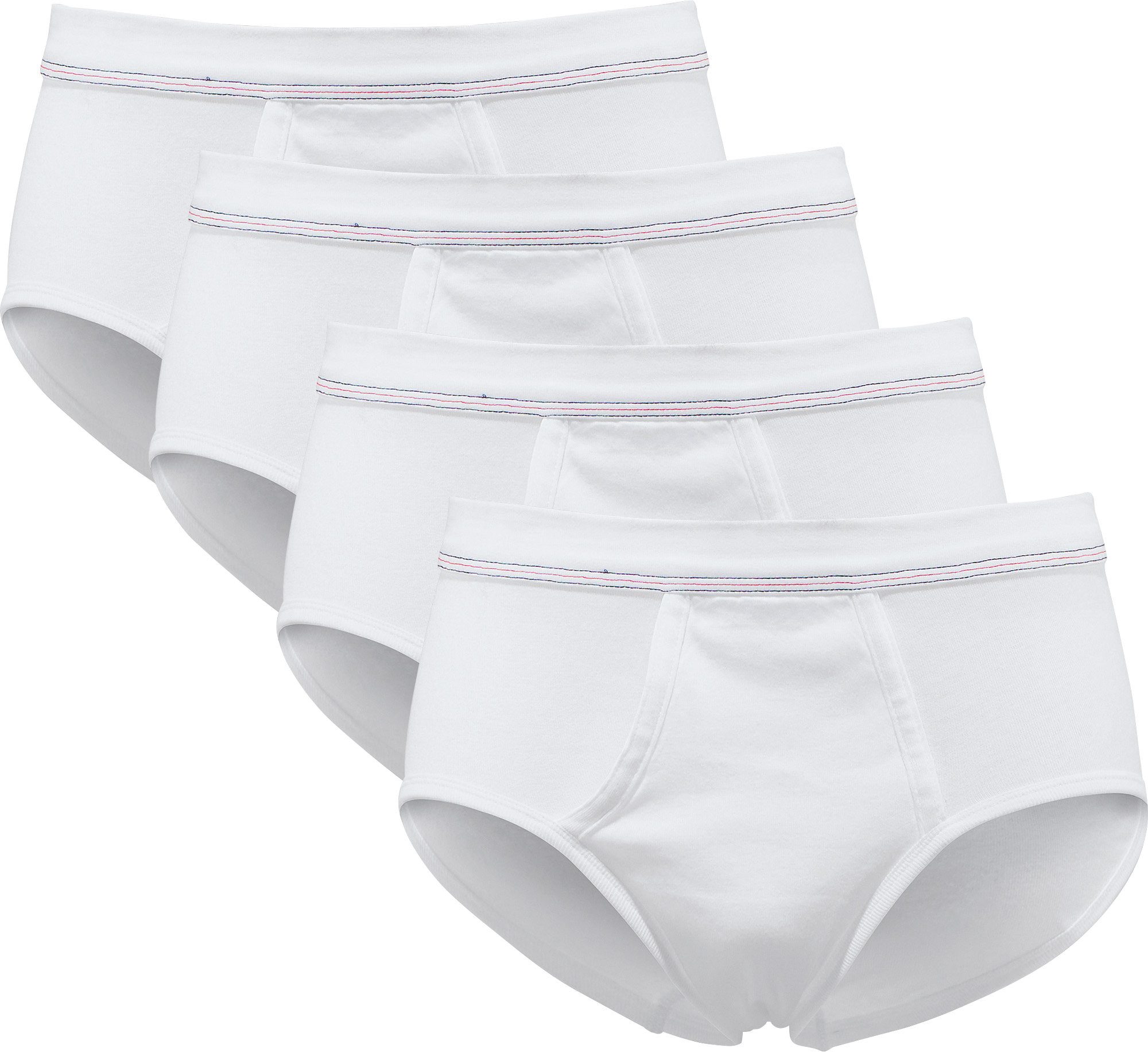 Erwin Müller Slip Herren-Slip 4er-Pack Feinripp Uni