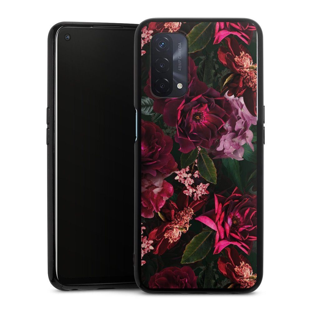 DeinDesign Handyhülle Rose Blumen Blüte Dark Red and Pink Flowers, Oppo A54 5G Silikon Hülle Bumper Case Handy Schutzhülle