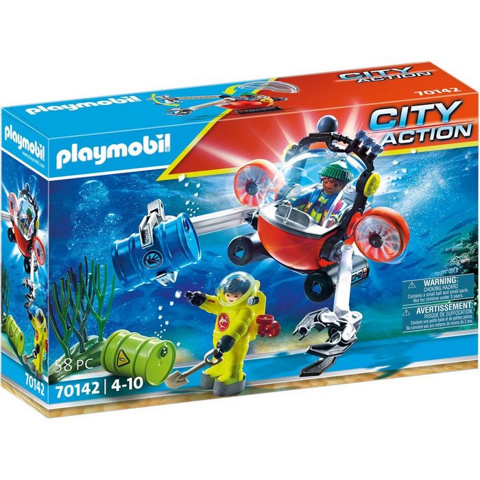 Playmobil® Konstruktionsspielsteine City Action Seenot: Umwelteinsatz mit Tauchboot