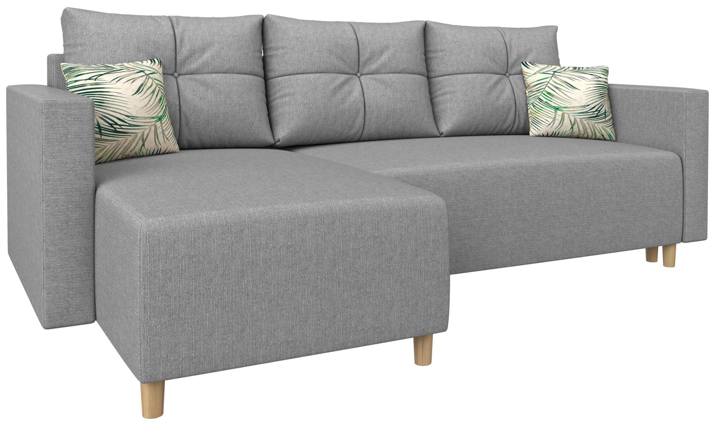 L-Form, Design mit mane Bettkasten, im Bettfunktion Livenza, Stylefy Klassisch Eckcouch, stellbar, frei Bonellfederkern, rechts oder bestellbar, Raum Ecksofa mit links und