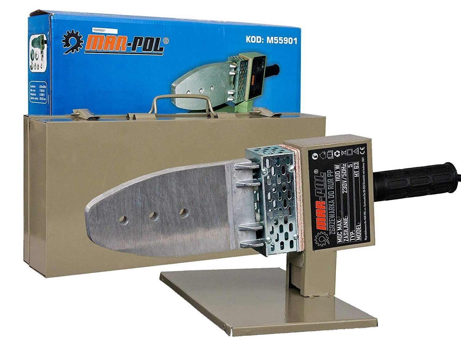 Mar-Pol PE-Rohr MUFFENSCHWEIßGERÄT PE-ROHR SCHWEIßGERÄT PE PP PB PVDF ROHR Ø20-63mm, (1-tlg)