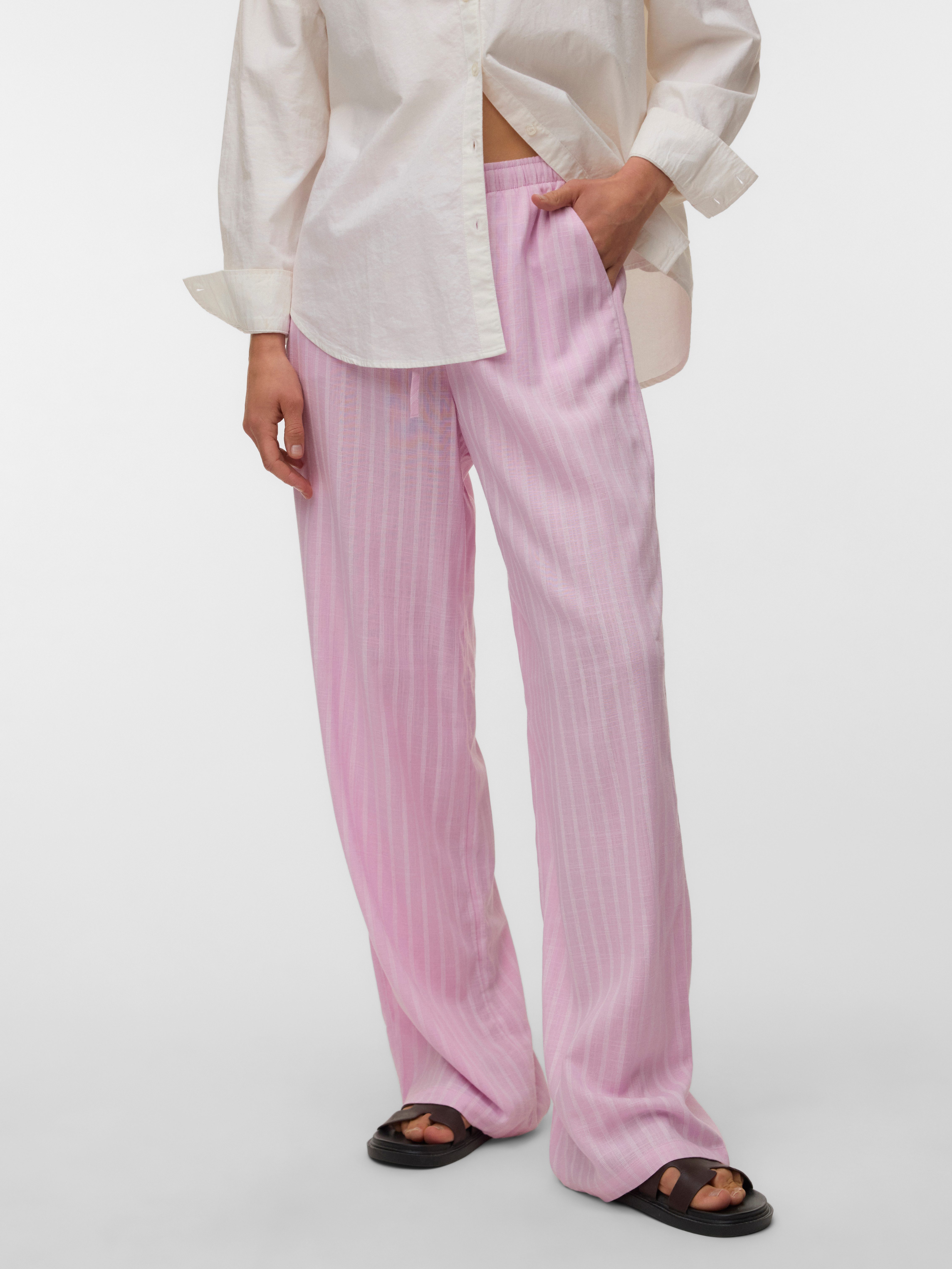 Vero Moda Schlupfhose VMROSIE MW WIDE PANT NOOS Viskosemischung, oversize