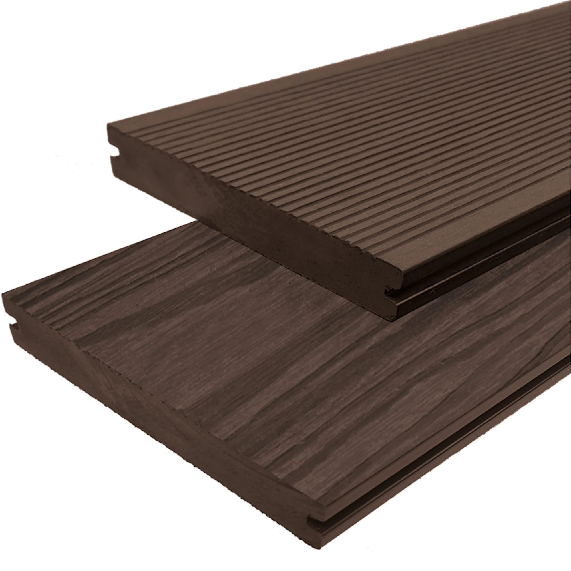 WPC Profi Terrassendielen WPC Terrassendielen Massiv MUSTER 15 cm chocolate braun, (Massivdiele, Musterstück 15 cm)