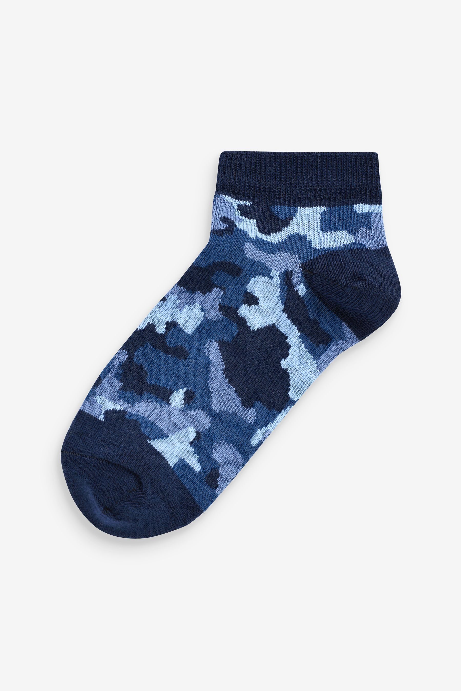 Next Camouflage Green/Blue/Grey Khaki (1-Paar) Sneakersocken