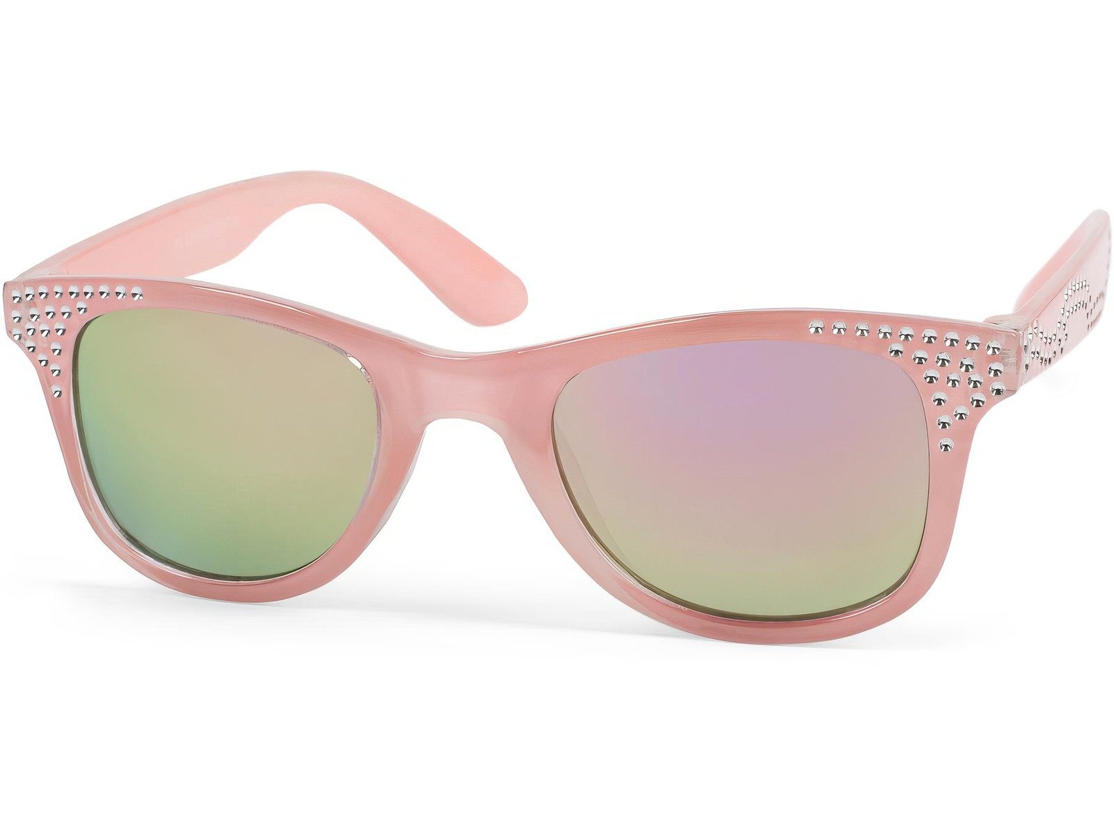 styleBREAKER Wayfarer Mädchen Nerd Sonnenbrille mit Strass (1-St)