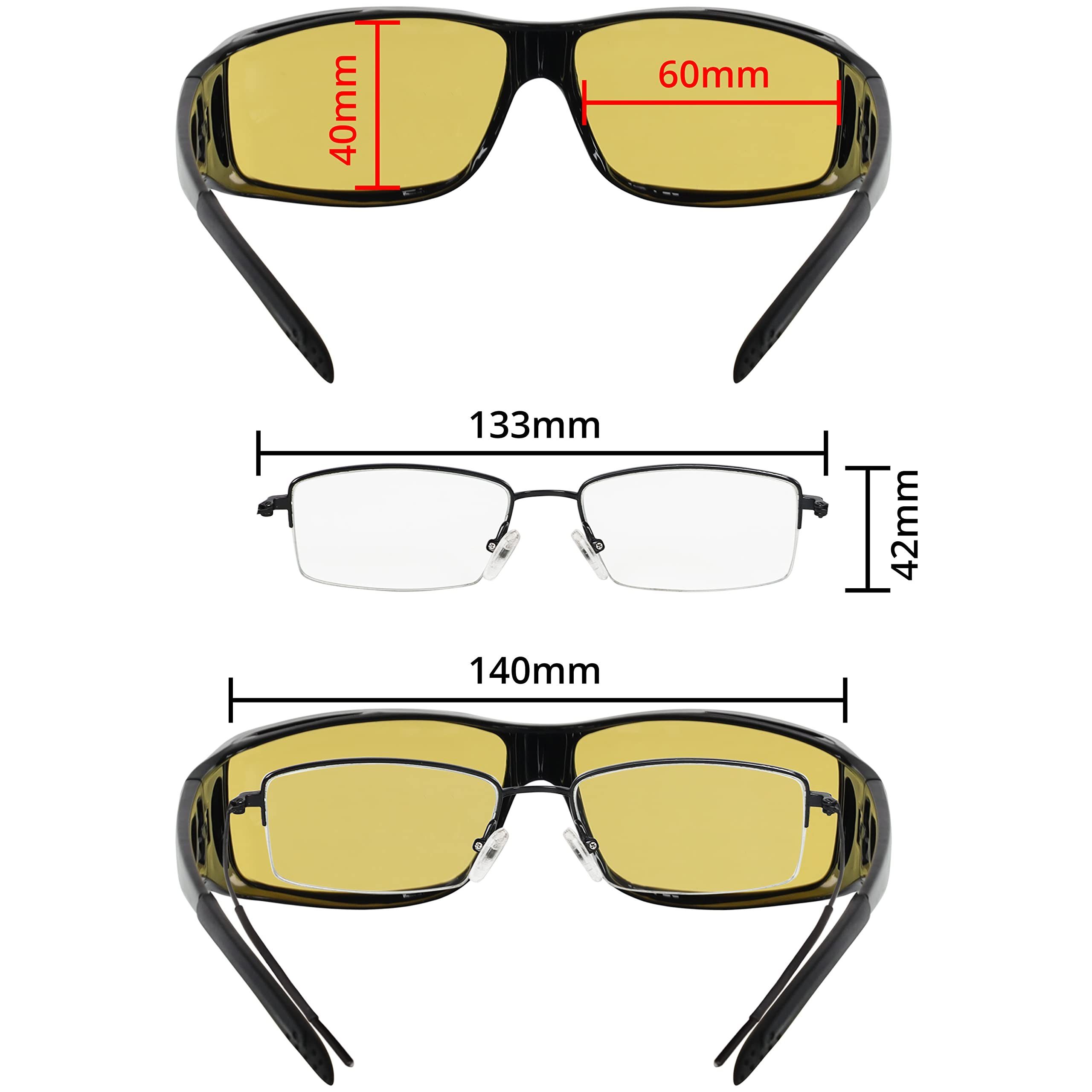 Bezzee Überbrille Sonnenbrille Gelb Sonnenbrille Bezzee Polarisierte Pro Pro Bezzee Überbrille Pro Gelb