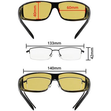 Bezzee Pro Sonnenbrille Bezzee Pro Gelb Sonnenbrille Überbrille Bezzee Pro Gelb Polarisierte Überbrille