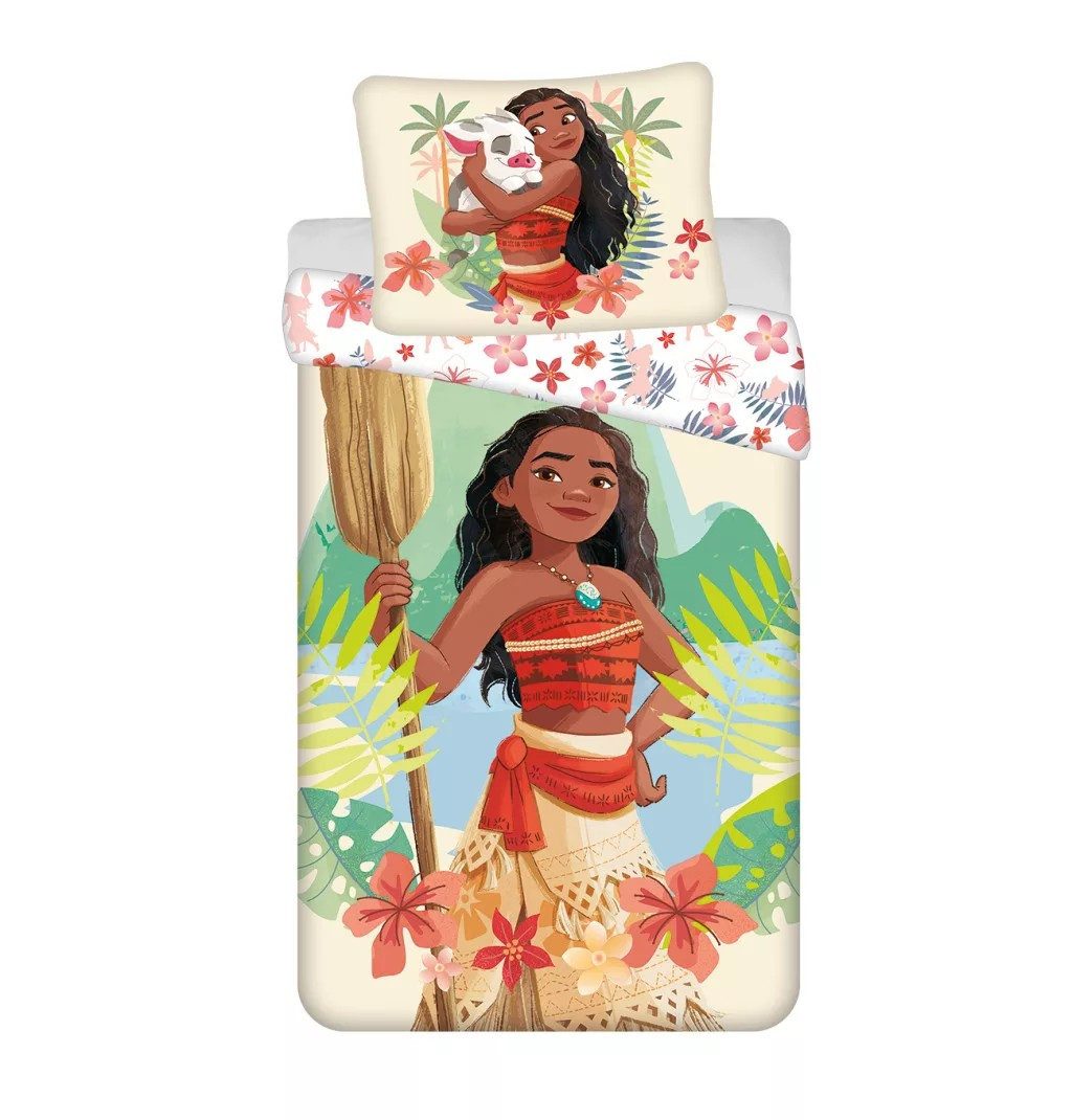 Disney Kinderbettwäsche Disney Vaiana Tropocool Tropicool Bettwäsche 140×200cm, 70×90 cm