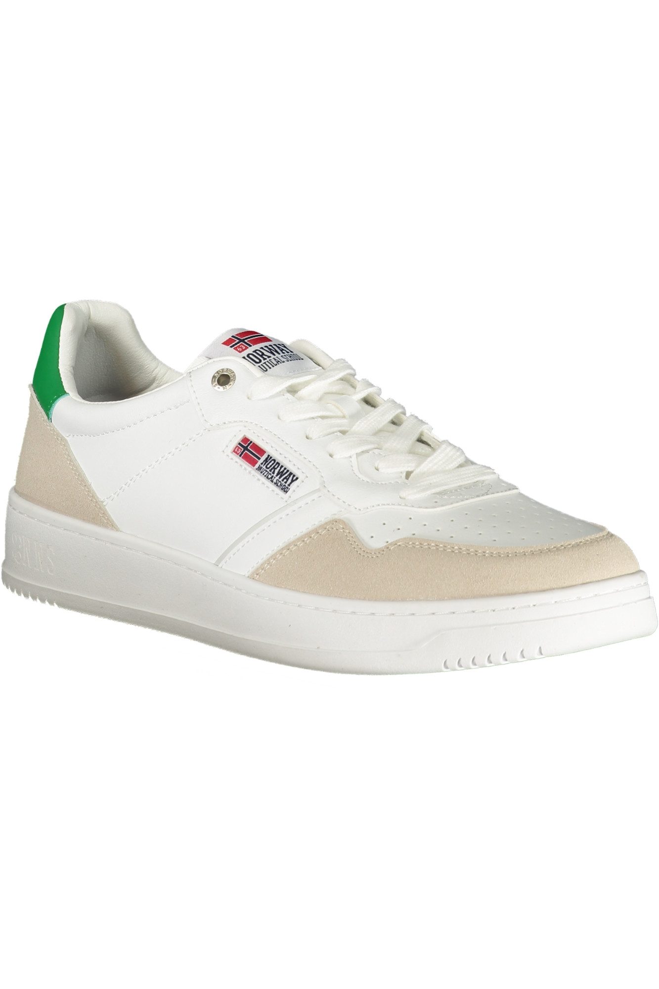 NORWAY 1963 Sneaker Weißer Herrensportschuh aus Norwegen mit grünem
