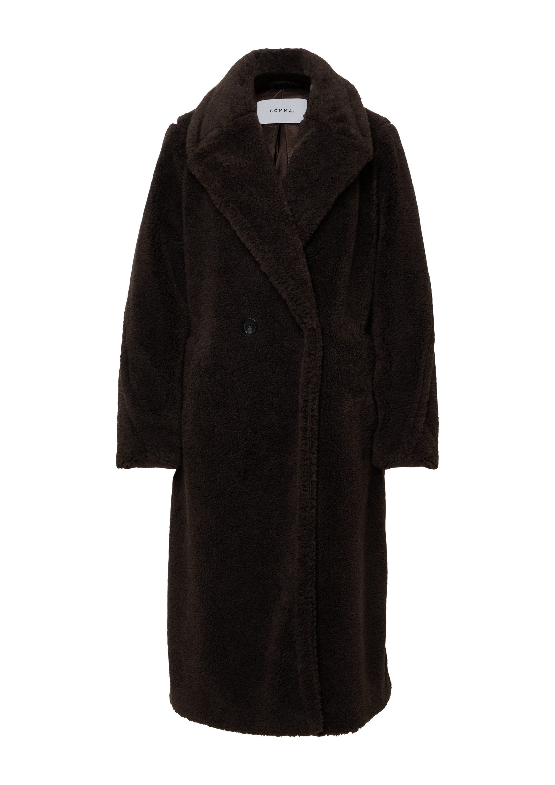 comma Funktionsmantel Outdoor-Mantel Lockerer Mantel aus Teddyplüsch günstig online kaufen