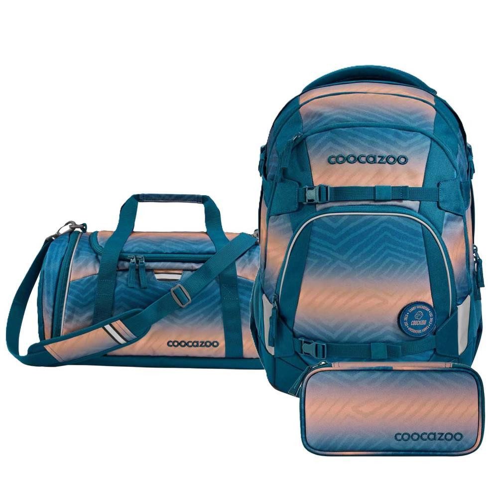 coocazoo Schulrucksack Mate (3tlg., inkl. Schlamperbox und Sporttasche)