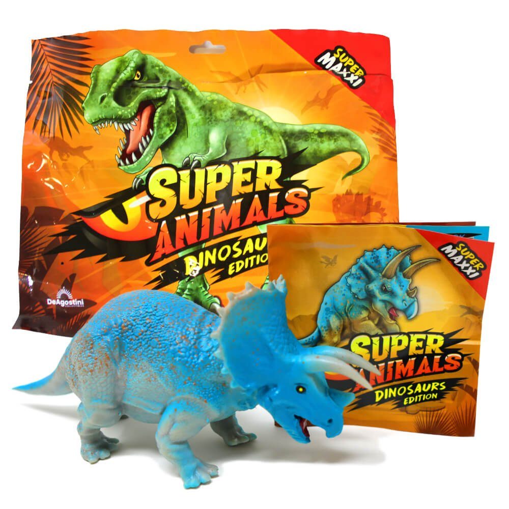 Animals - DeAgostini Dinosaurs Horridus Super Sammelfigur Sammelfigur - - -, - DeAgostini Dinosaurs Figur Sammelfigur Super Edition 3. Dino Animals Triceratops