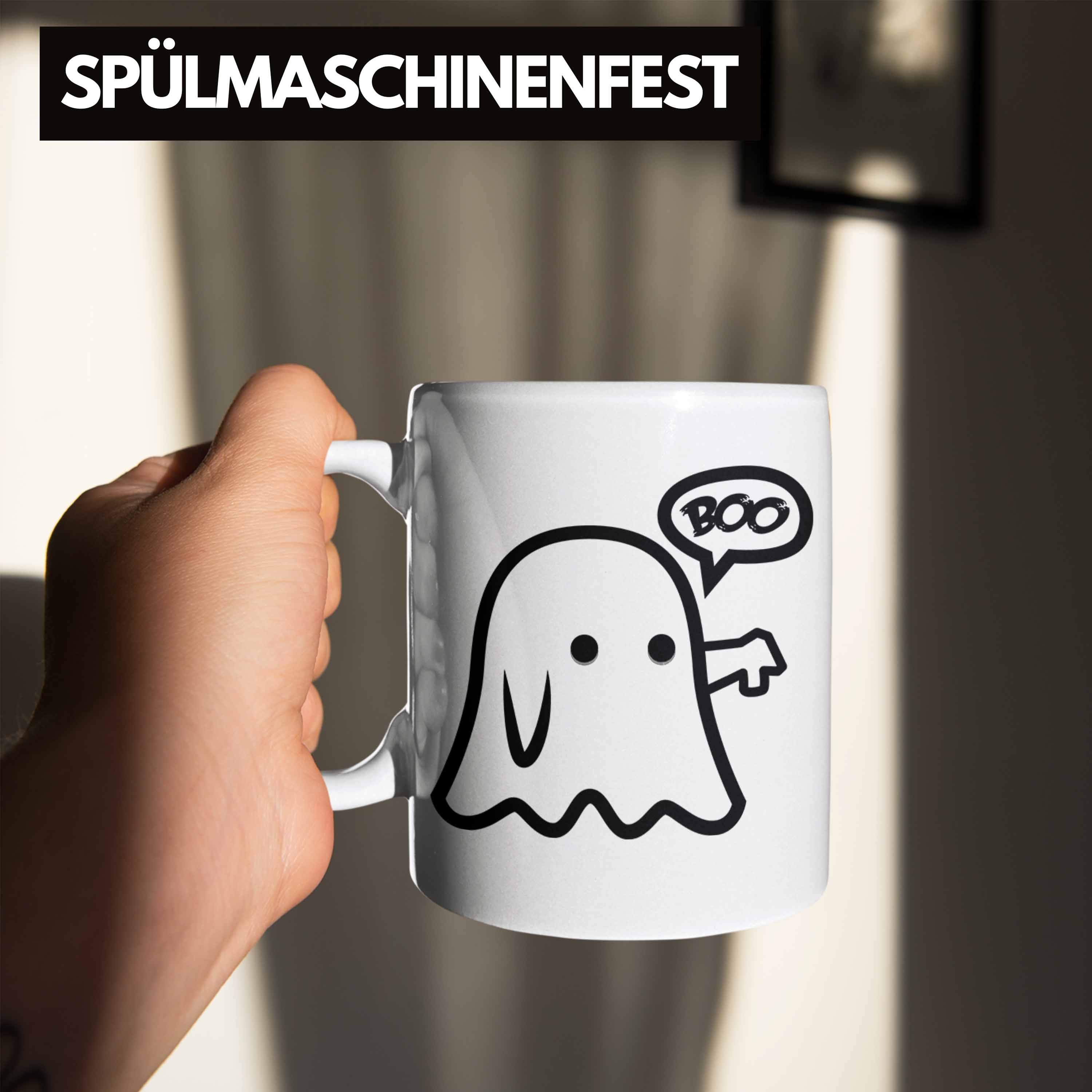 Trendation Halloween Weiss Tasse Dekoration Tasse Dabbing Kürbis Becher Skelet