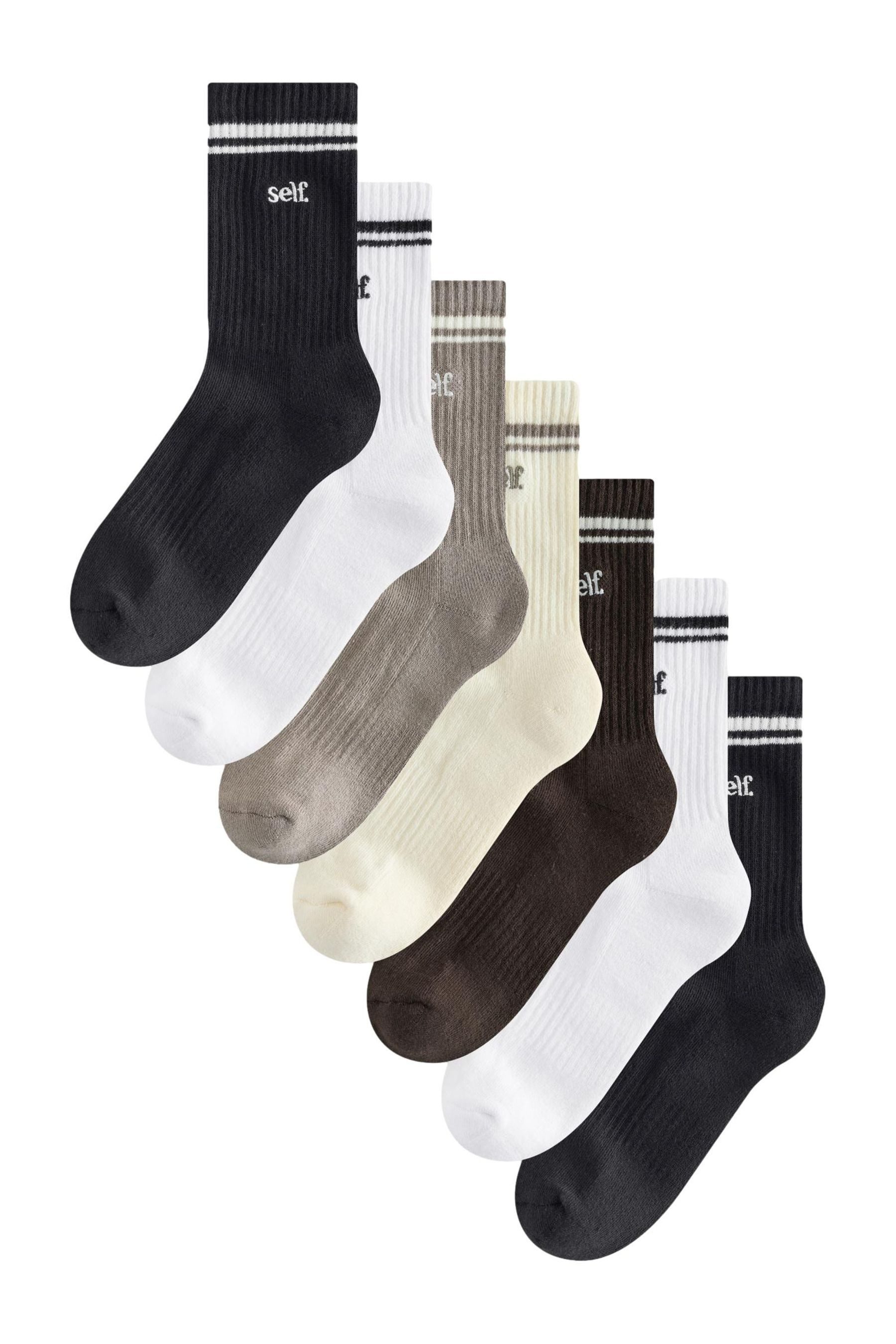 Kurzsocken Self. Lounge-Socken, gepolsterte Sohle, 7er-Pack