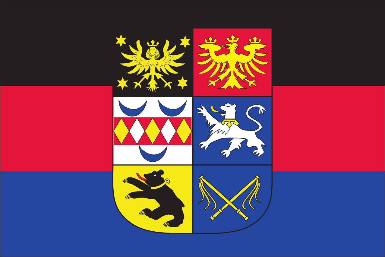 flaggenmeer Flagge Ostfriesland mit Wappen 120 g/m² Querformat