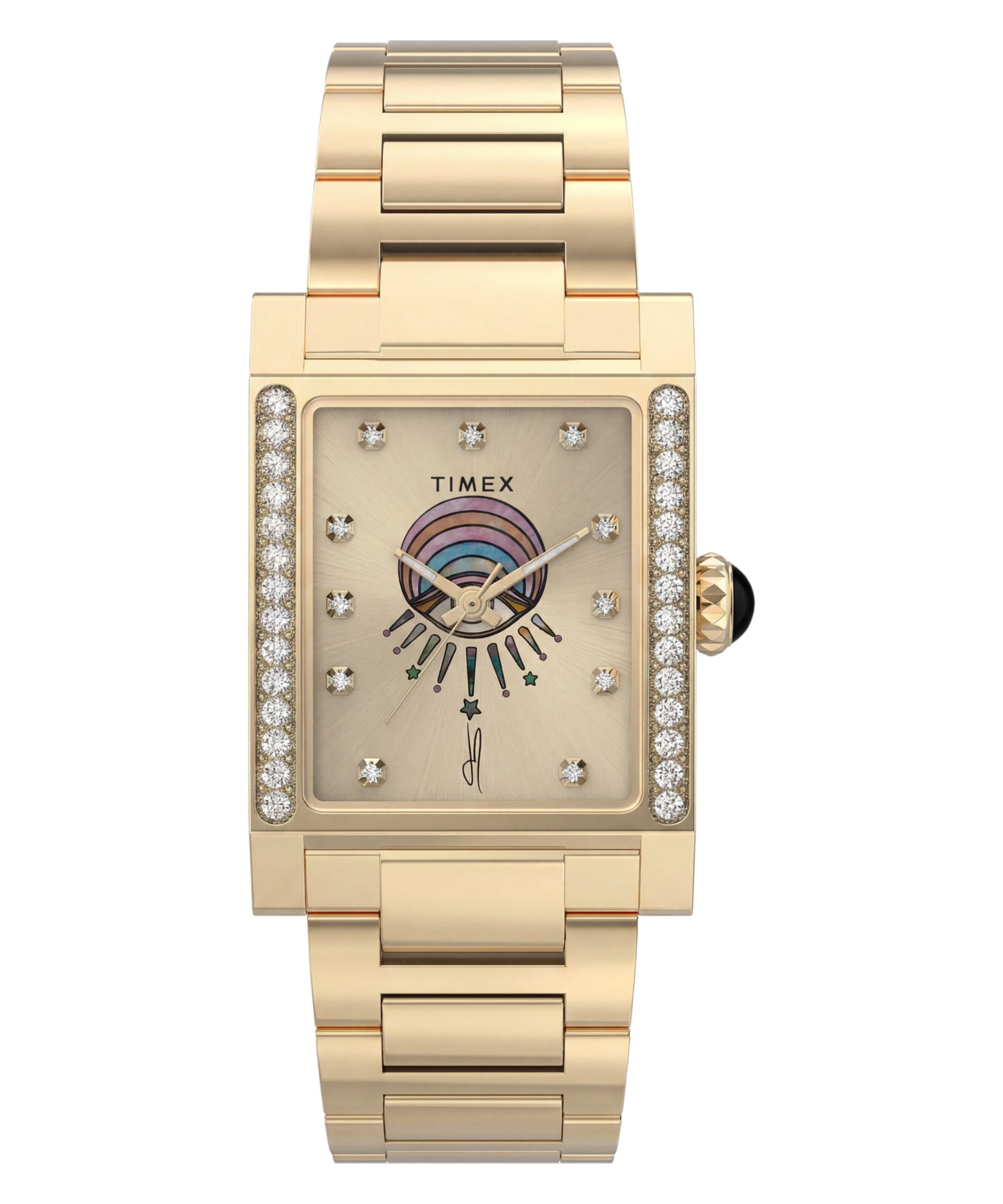 Timex Quarzuhr Timex x Jacquie Aiche TW6A15200YH, Armbanduhr, Damenuhr, Edelstahlarmband, analog, Beleuchtung