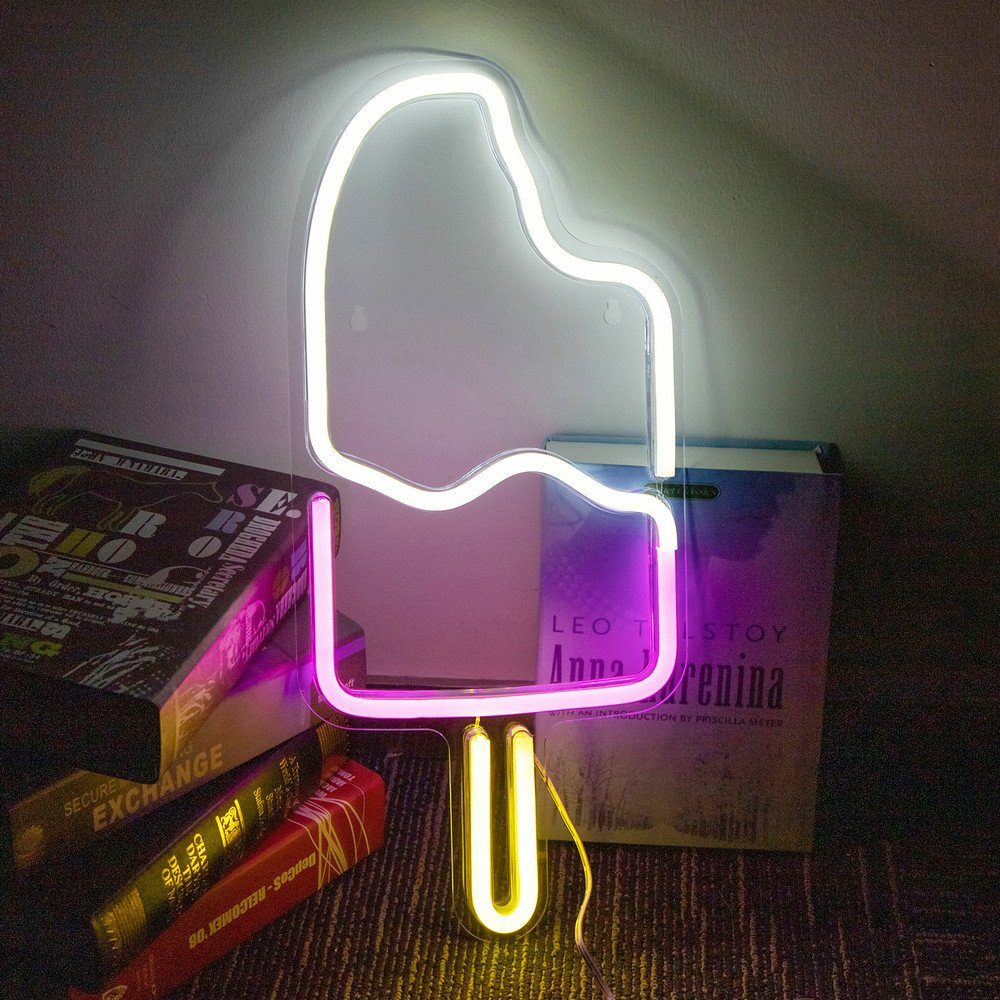 Rosnek LED Dekolicht Einhorn Eiscreme Gitarre Mond mit Stern, für Schlafzim günstig online kaufen