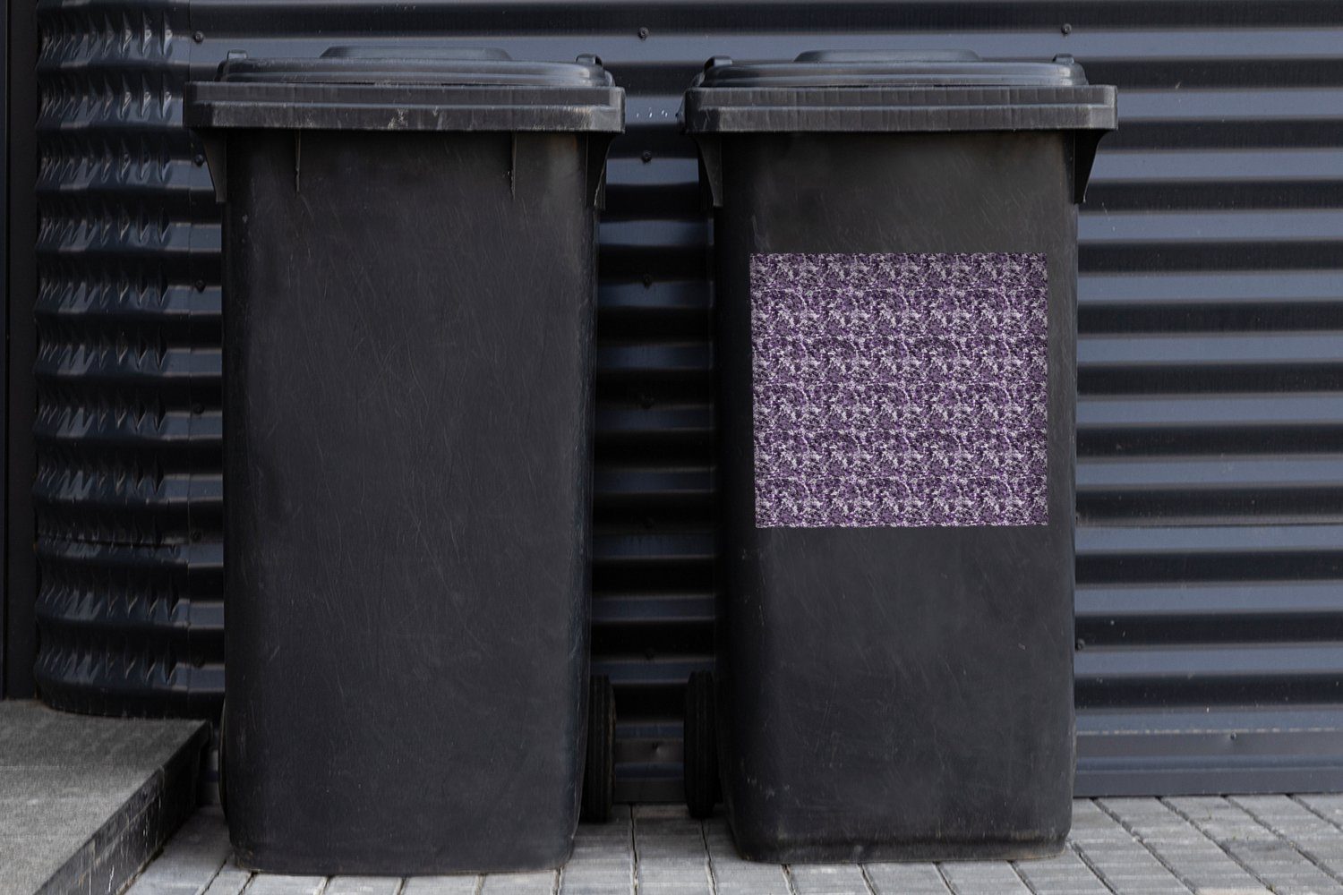 St), Mülleimer-aufkleber, Mülltonne, MuchoWow - - Muster Granit Abfalbehälter Textur (1 Container, Wandsticker Sticker,